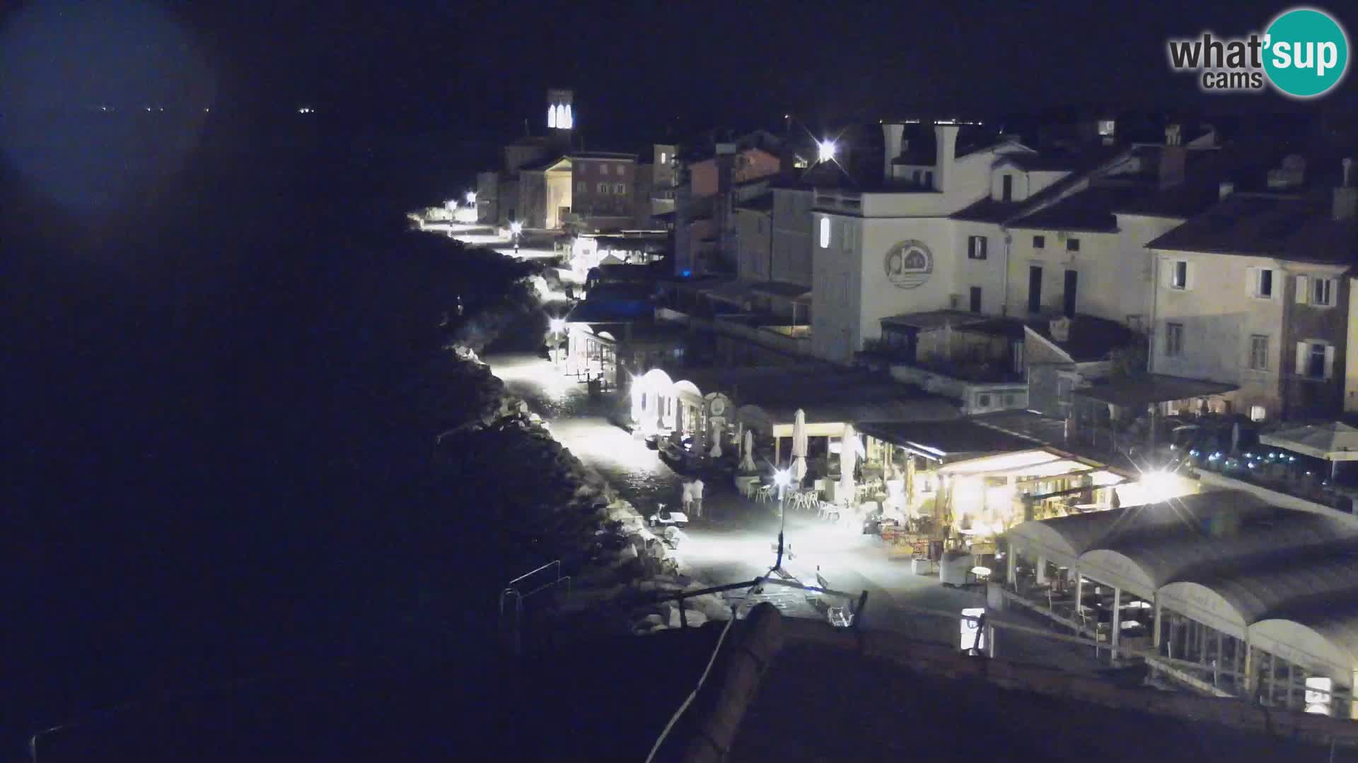 PIRAN Punta webcam | Seaside Promenade | Hotel Piran