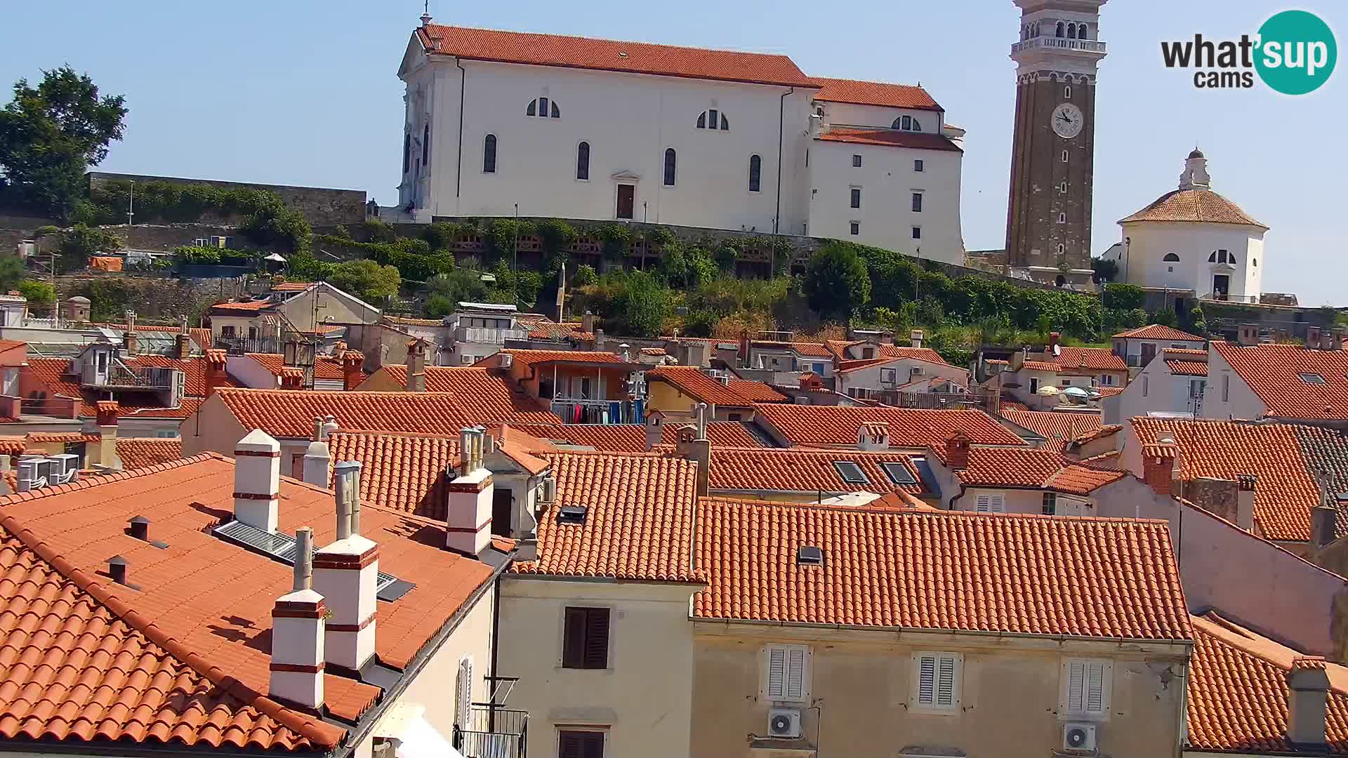 PIRAN Punta webcam | Seaside Promenade | Hotel Piran