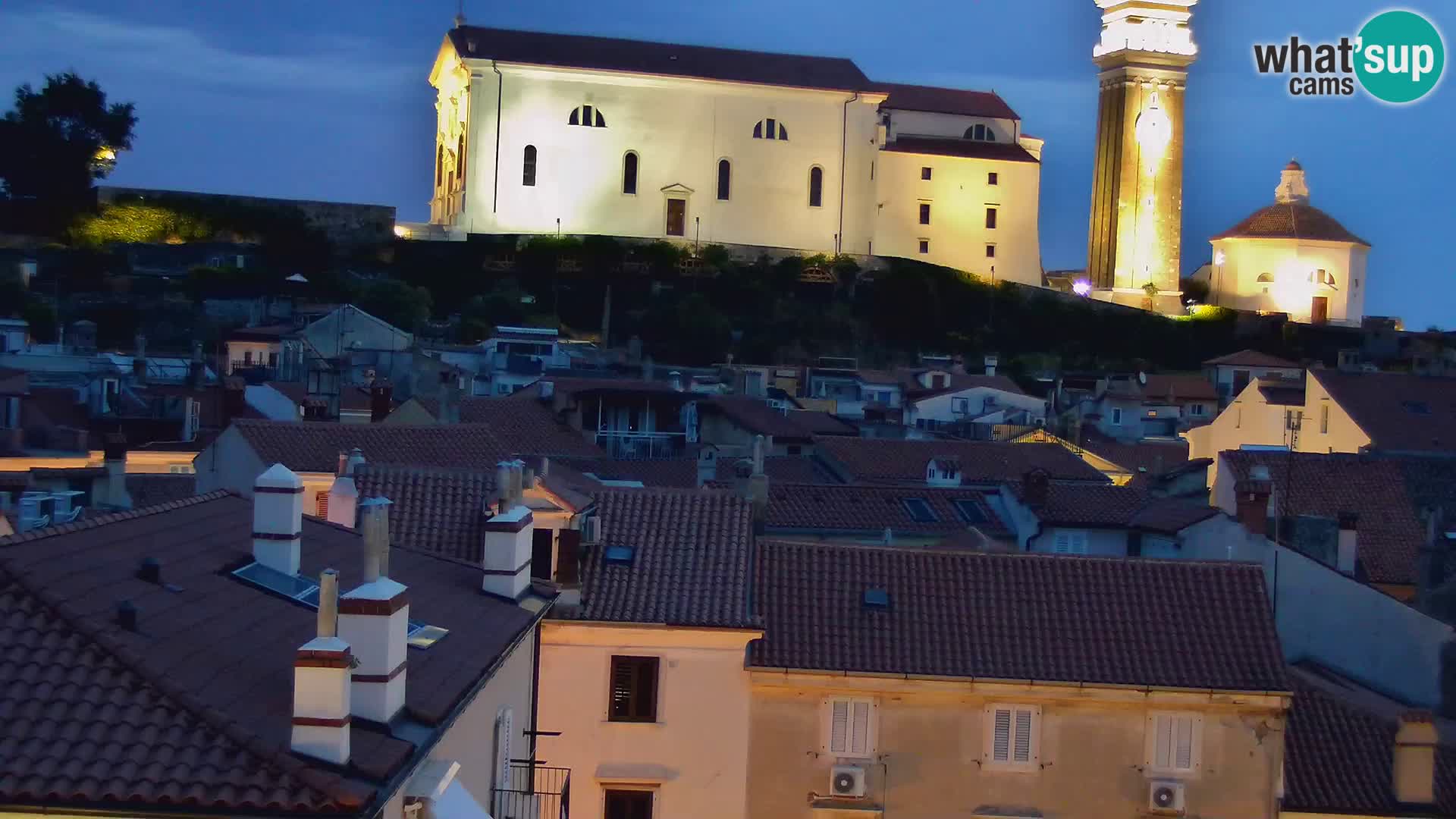 PIRAN Punta webcam | Seaside Promenade | Hotel Piran