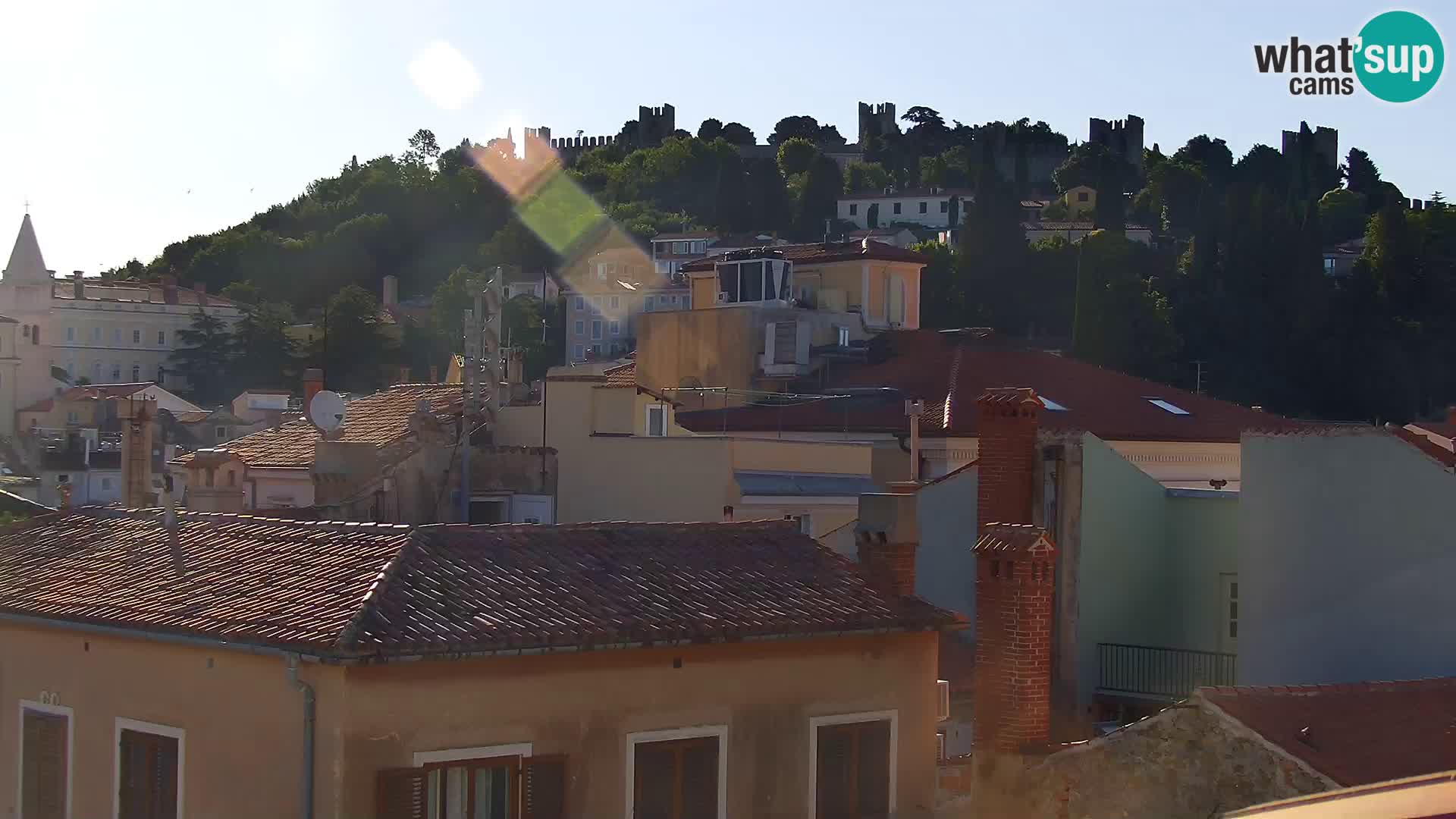 PIRAN Punta webcam | Seaside Promenade | Hotel Piran
