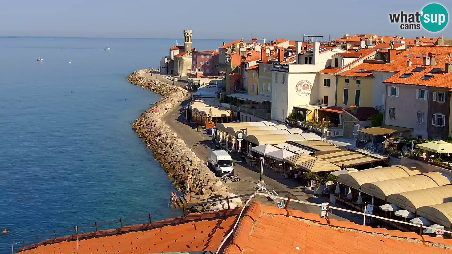 ﻿Pirano Webcam | Lungomare di Pirano | Hotel Piran