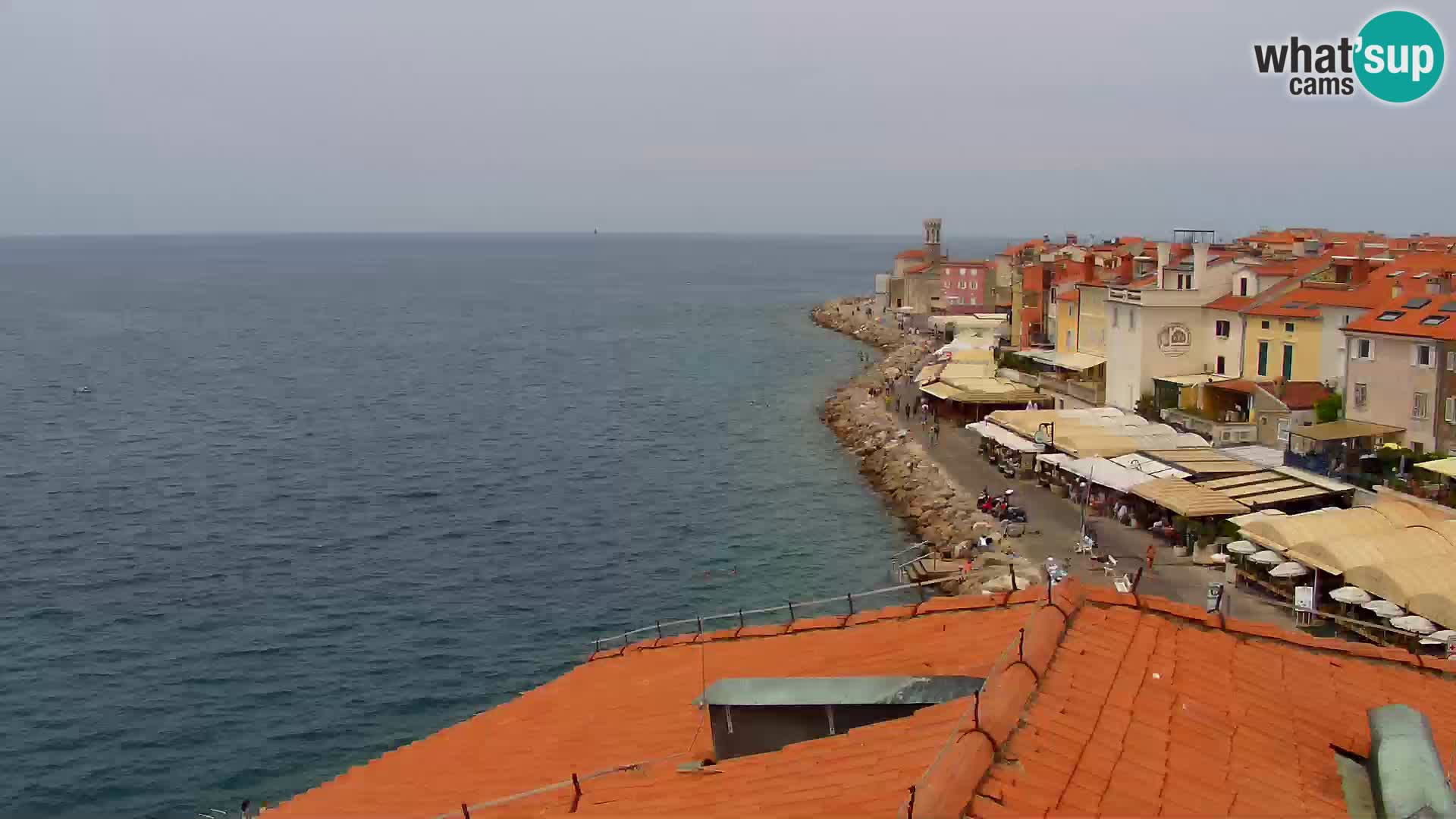 PIRAN Webcam | Strandpromenade Punta | Hotel Piran