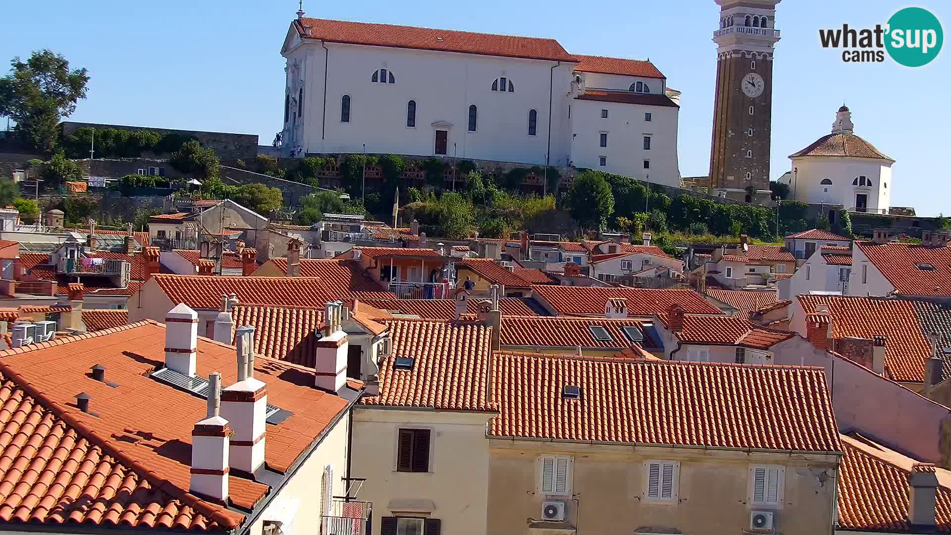 PIRAN Punta webcam | Seaside Promenade | Hotel Piran