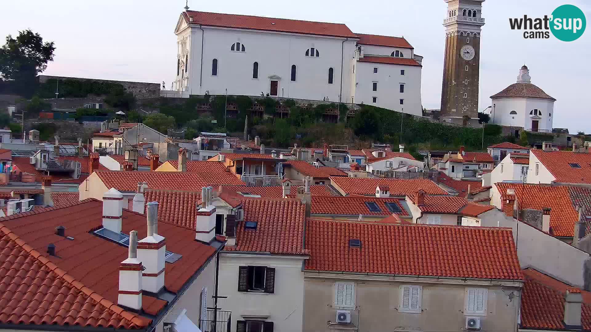PIRAN Punta webcam | Seaside Promenade | Hotel Piran