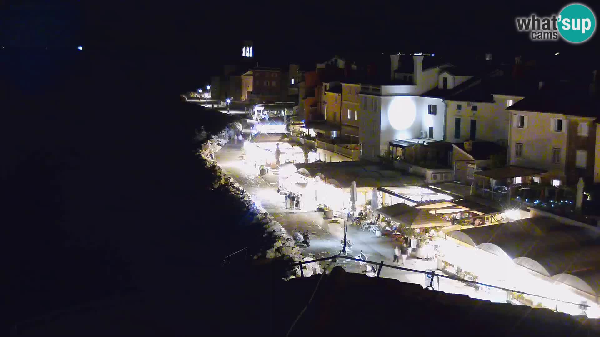 PIRAN Webcam | Strandpromenade Punta | Hotel Piran