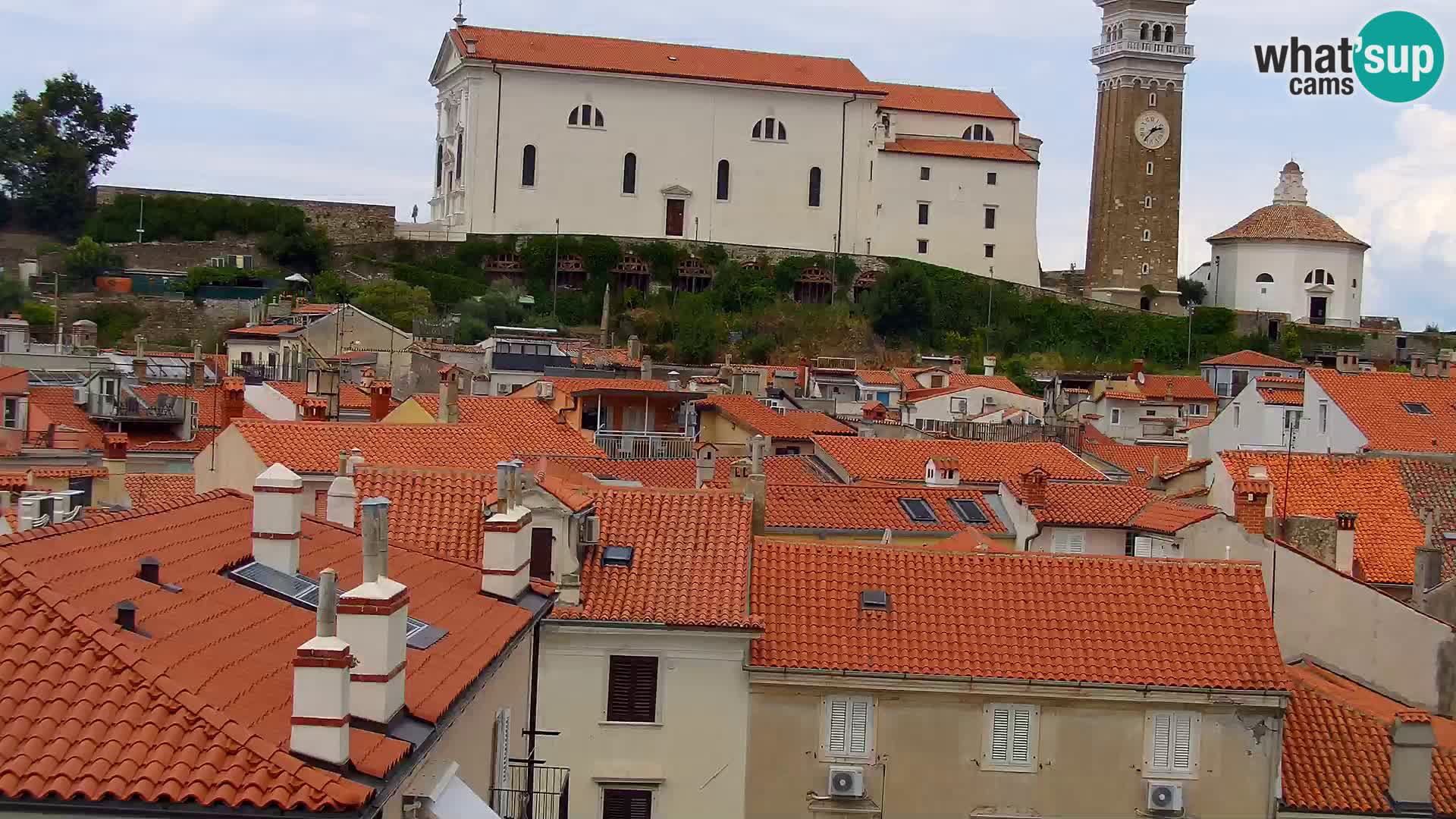 PIRAN Punta webcam | Seaside Promenade | Hotel Piran