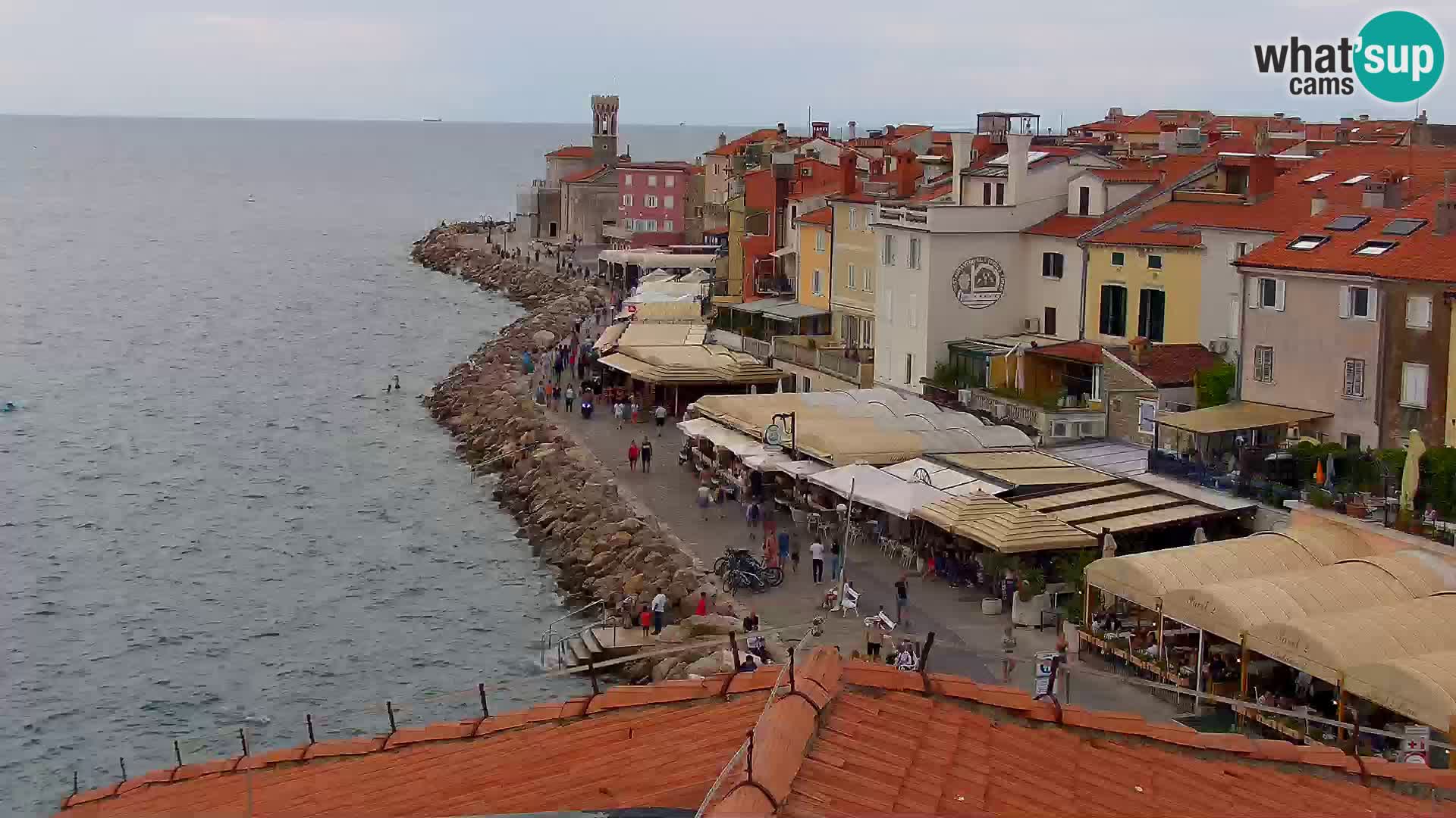 PIRAN Webcam | Strandpromenade Punta | Hotel Piran
