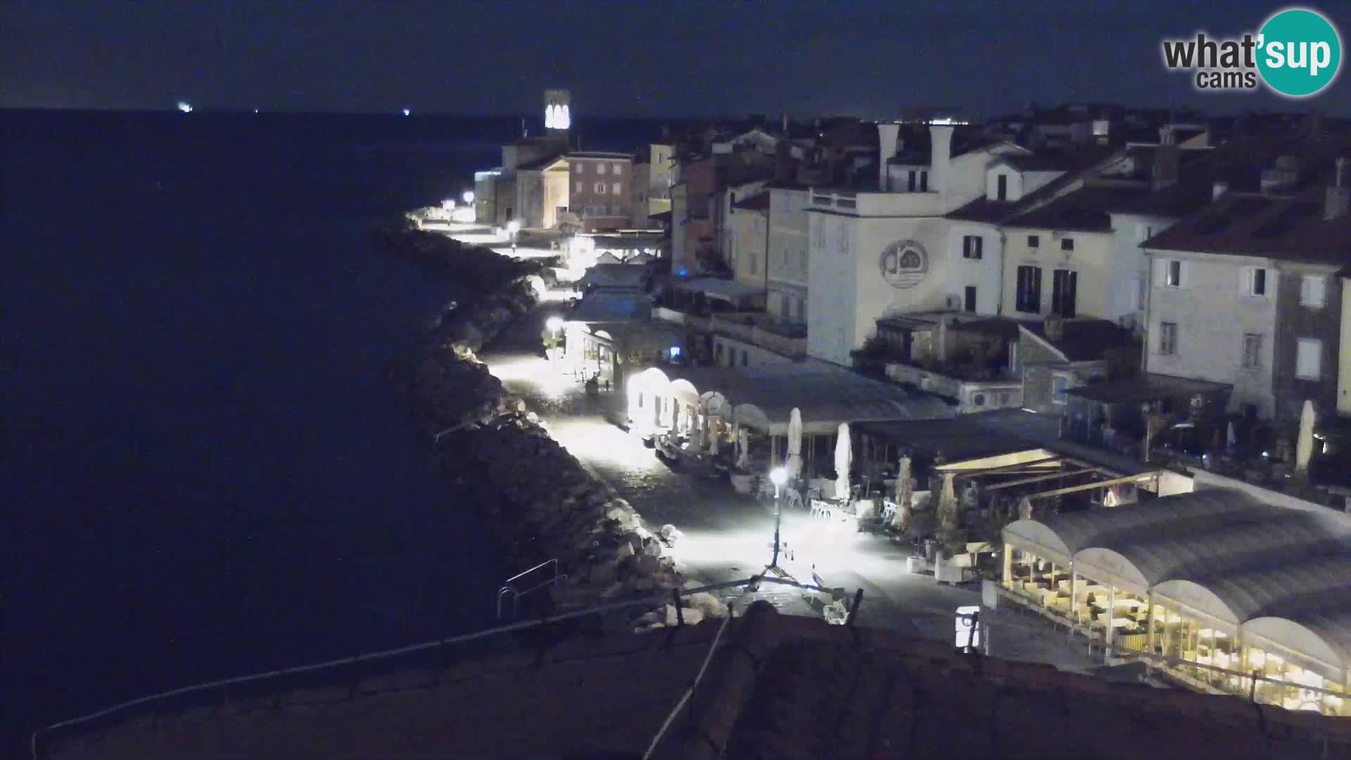 PIRAN Webcam | Strandpromenade Punta | Hotel Piran