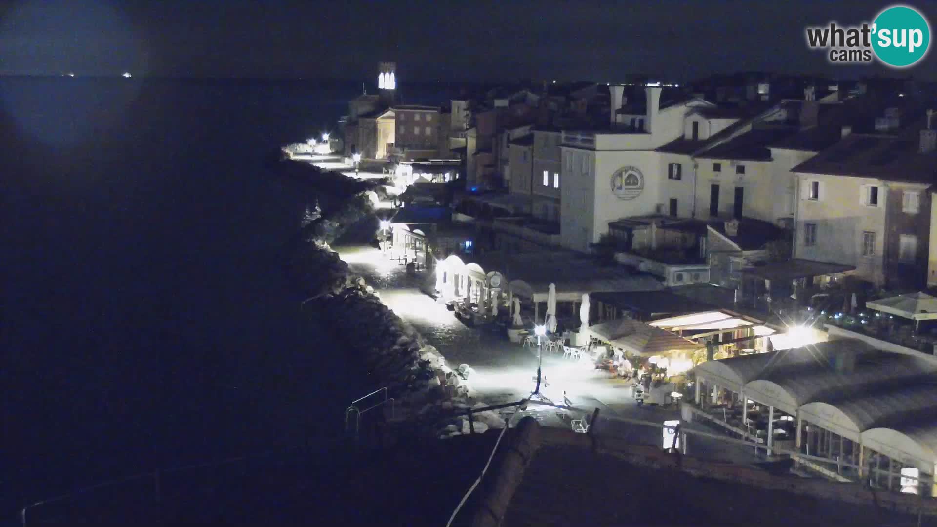 PIRAN Webcam | Strandpromenade Punta | Hotel Piran