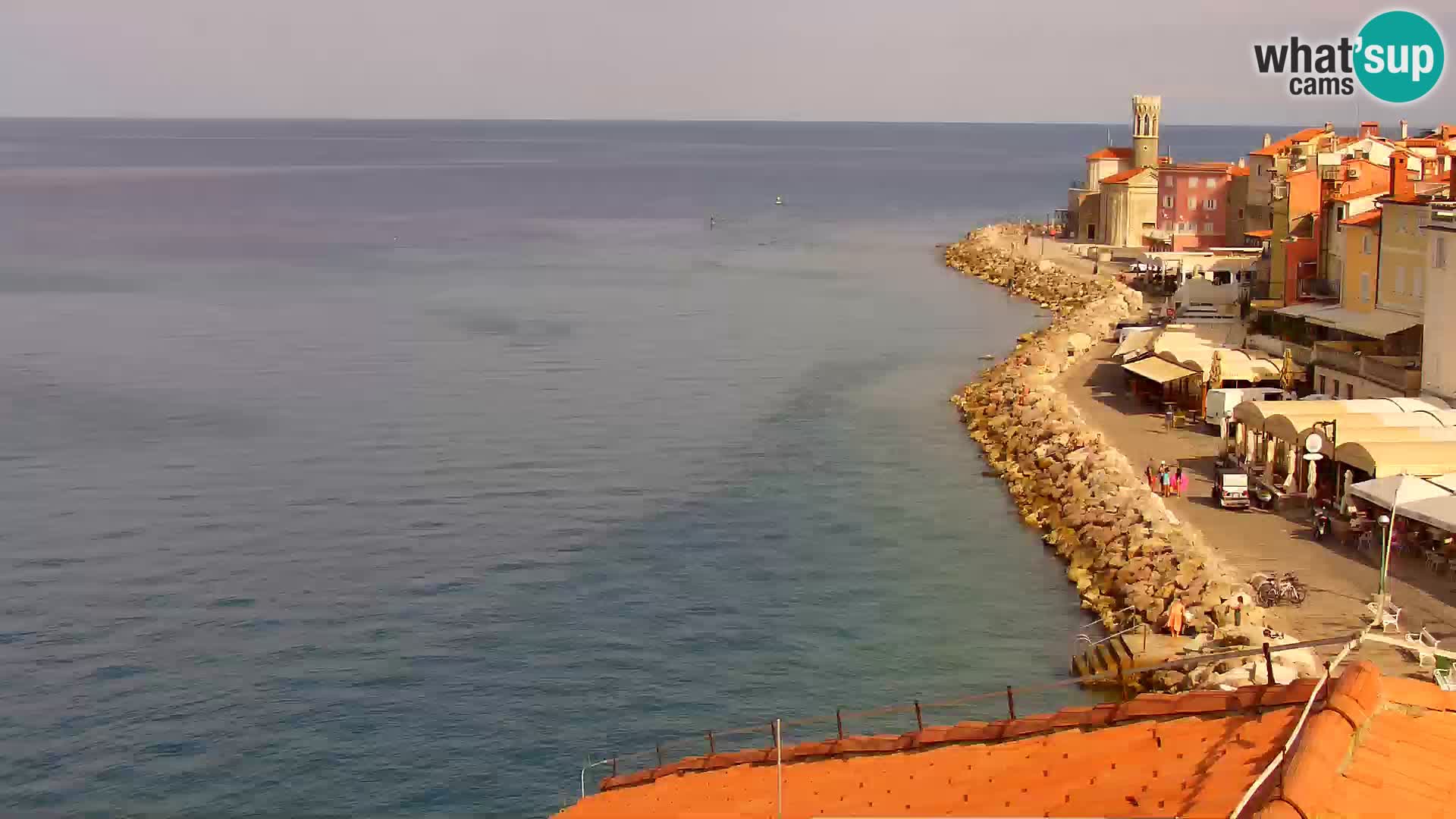 PIRAN Webcam | Strandpromenade Punta | Hotel Piran