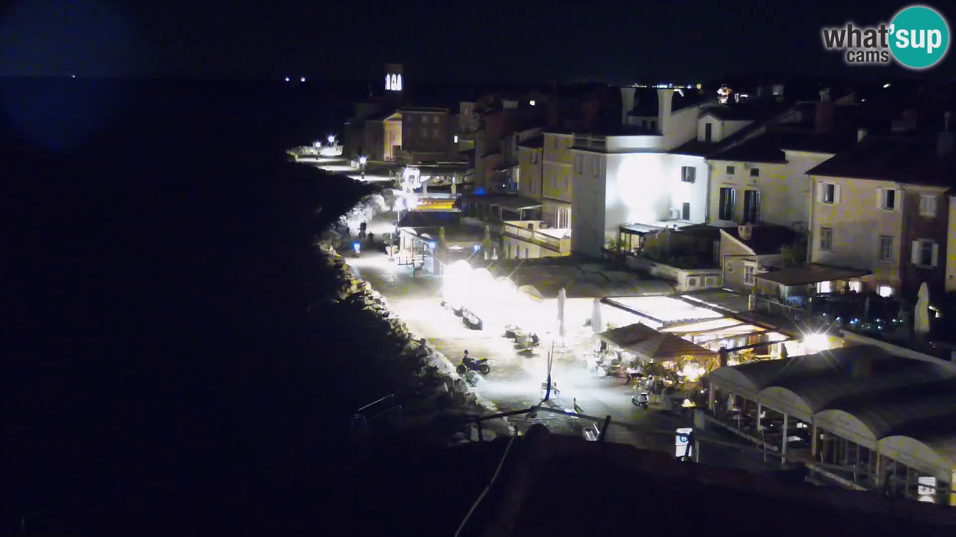PIRAN Punta webcam | Seaside Promenade | Hotel Piran