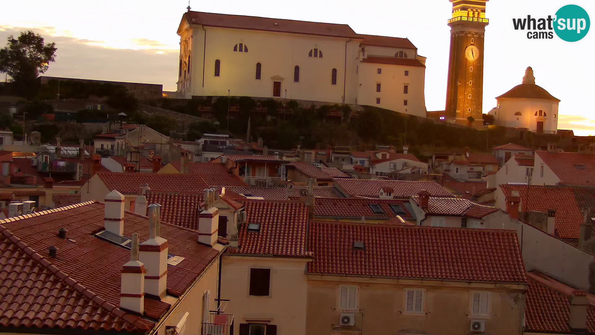 PIRAN Punta webcam | Seaside Promenade | Hotel Piran