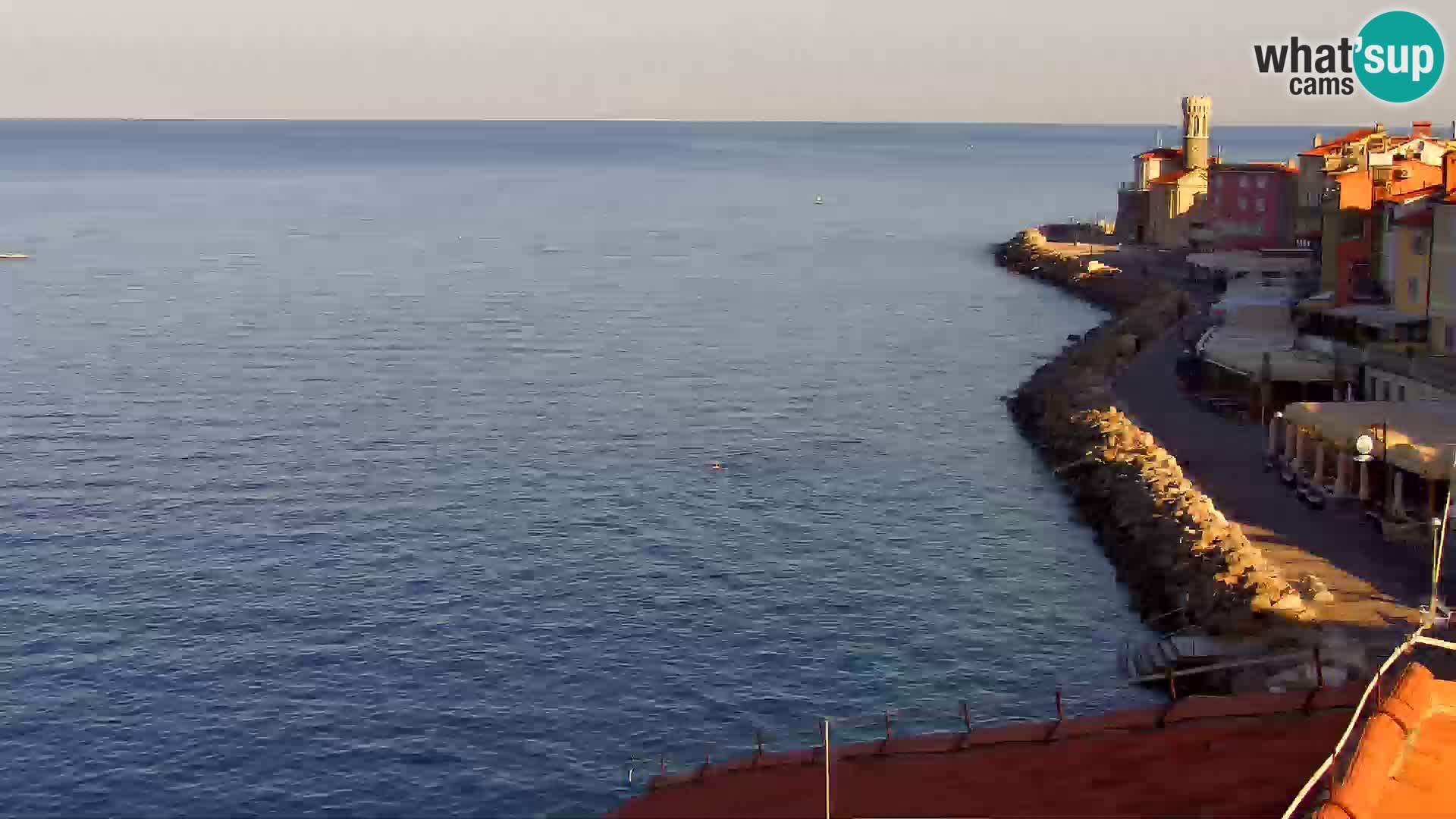 PIRAN Webcam | Strandpromenade Punta | Hotel Piran