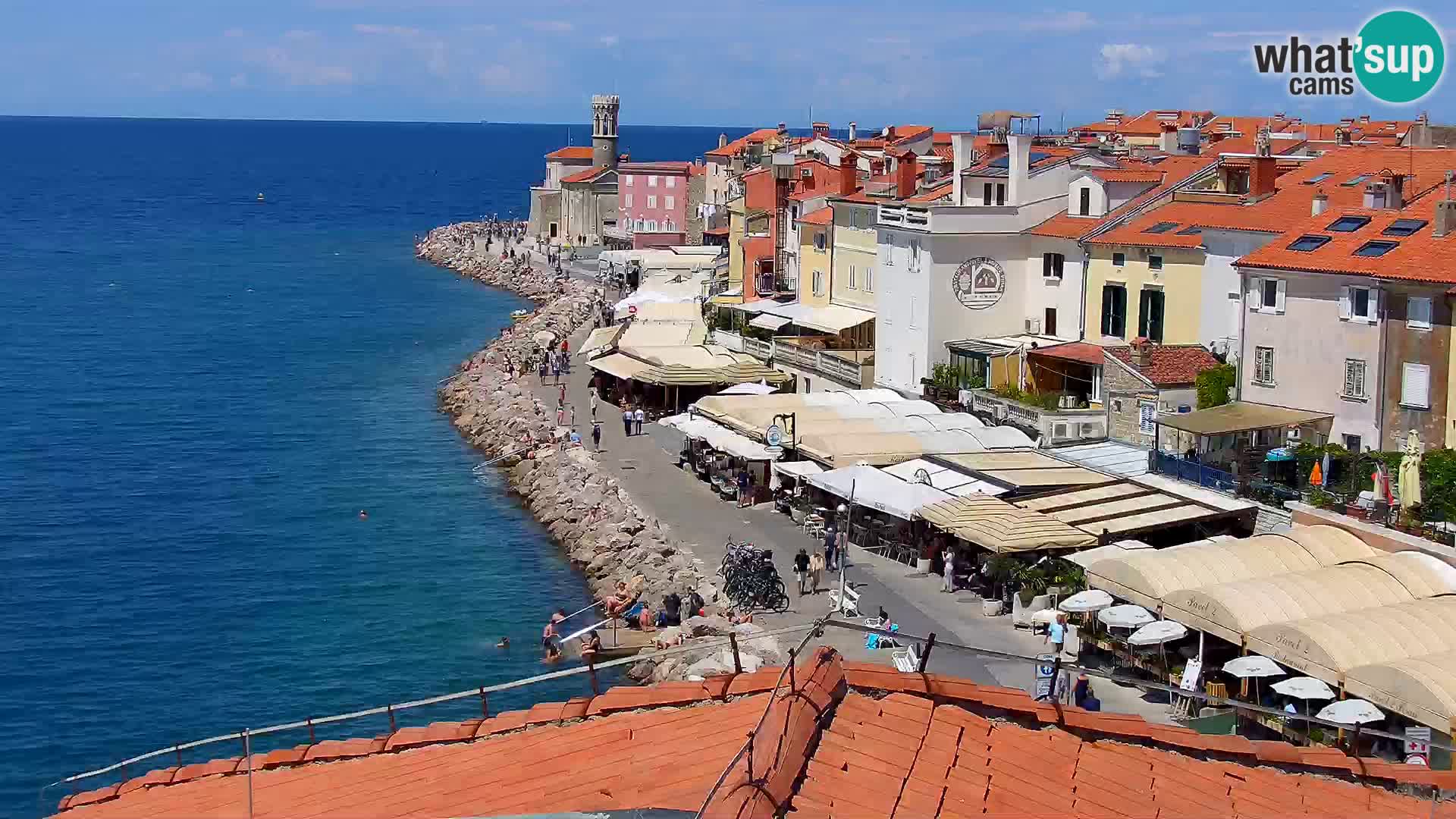 ﻿Pirano Webcam | Lungomare di Pirano | Hotel Piran