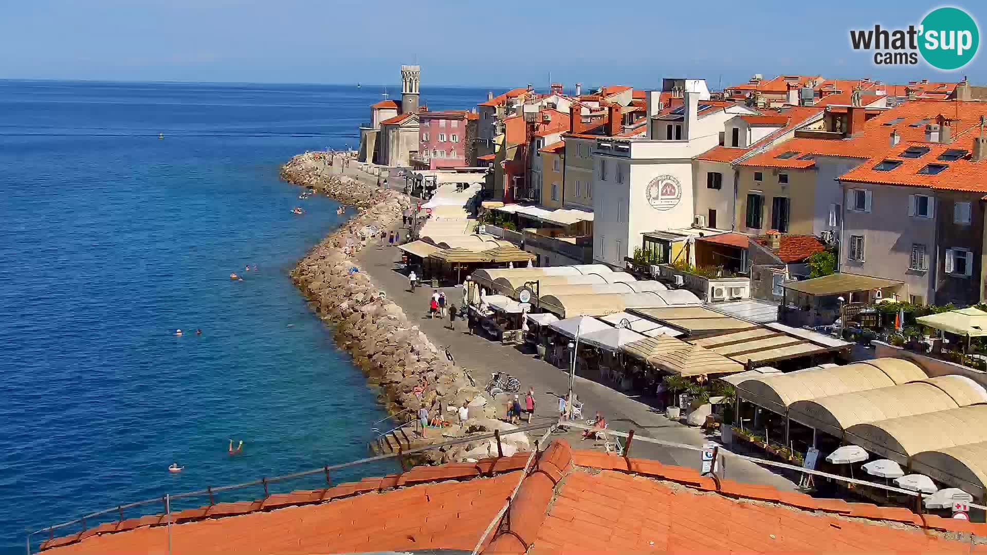 ﻿Pirano Webcam | Lungomare di Pirano | Hotel Piran