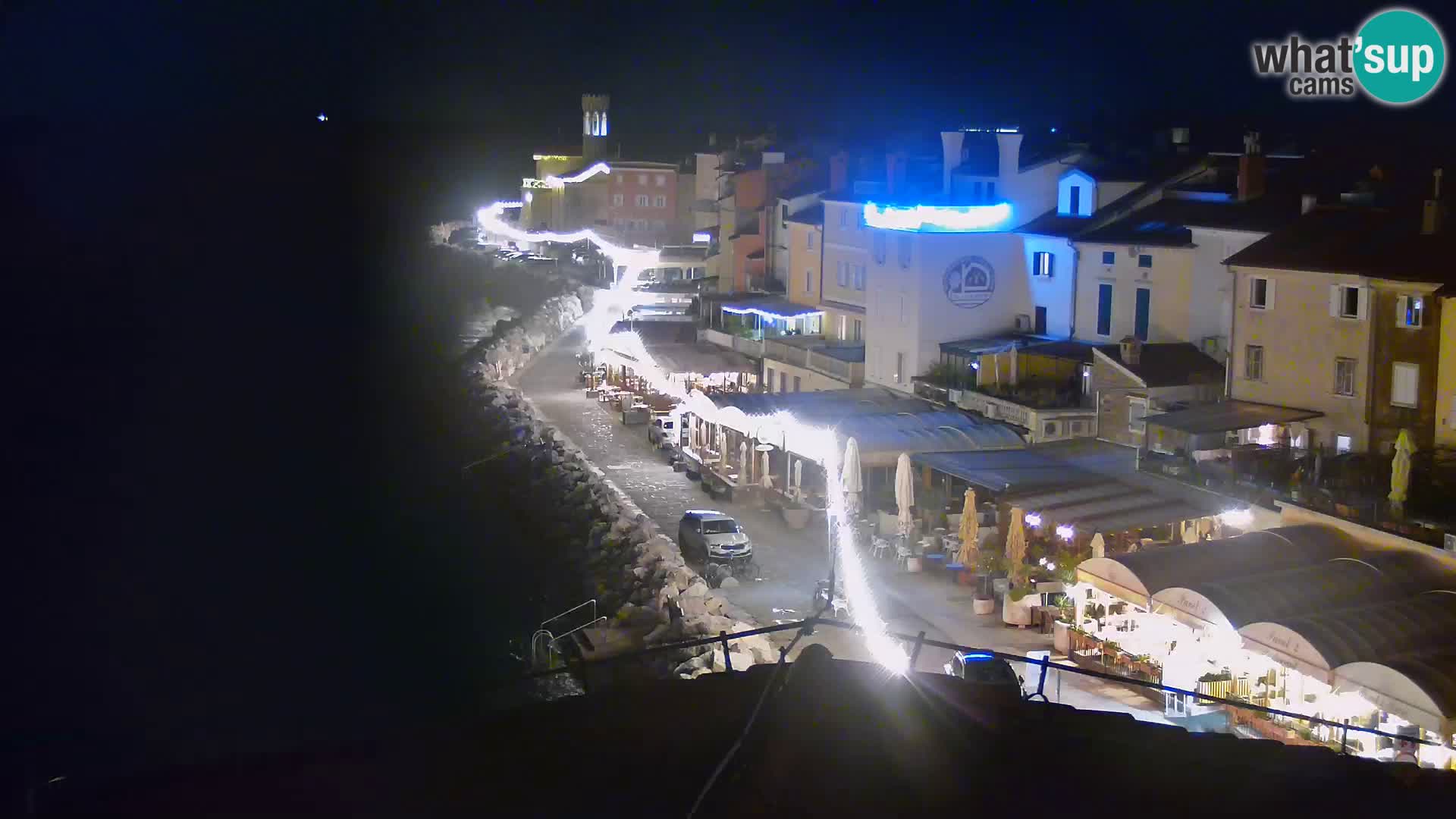 PIRAN Punta webcam | Seaside Promenade | Hotel Piran