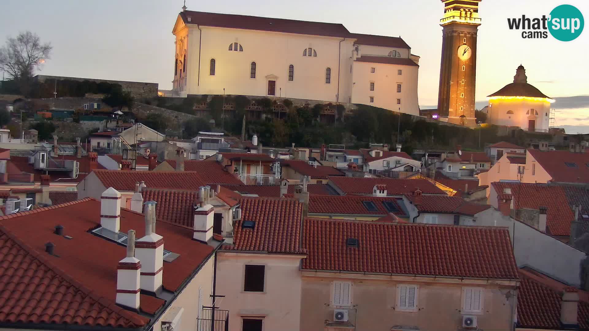 PIRAN Punta webcam | Seaside Promenade | Hotel Piran