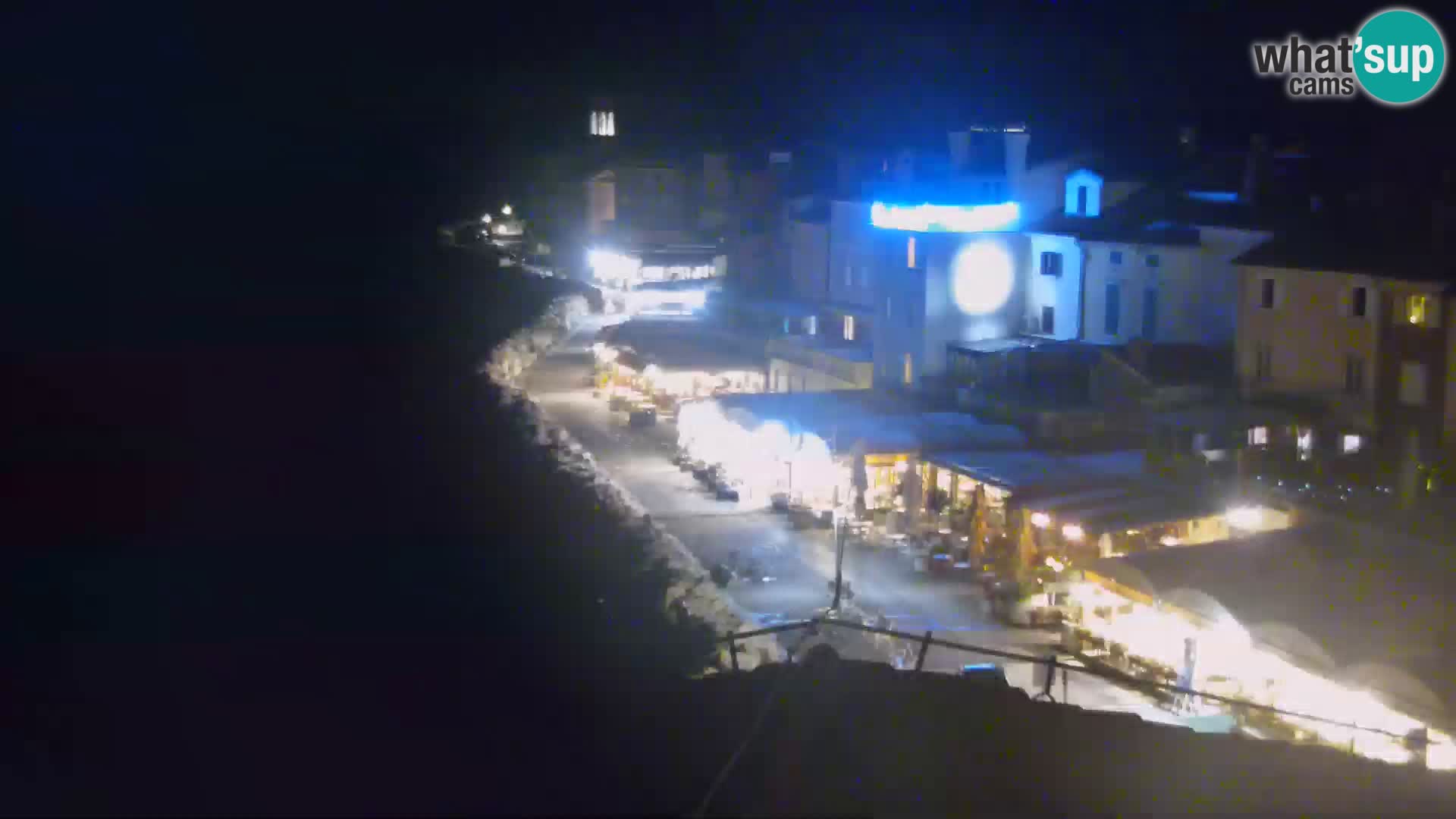 PIRAN Punta webcam | Seaside Promenade | Hotel Piran