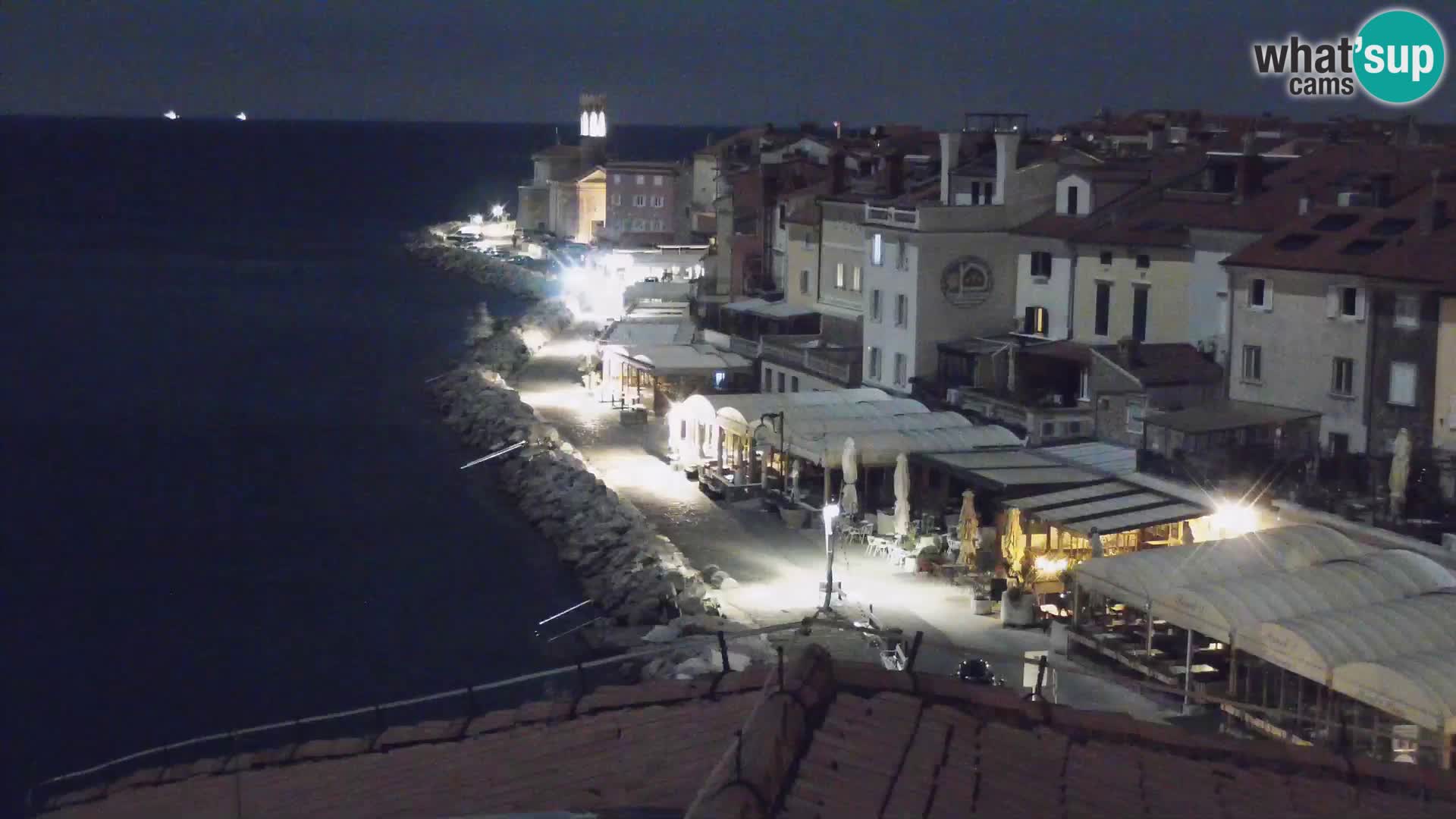 PIRAN Webcam | Strandpromenade Punta | Hotel Piran