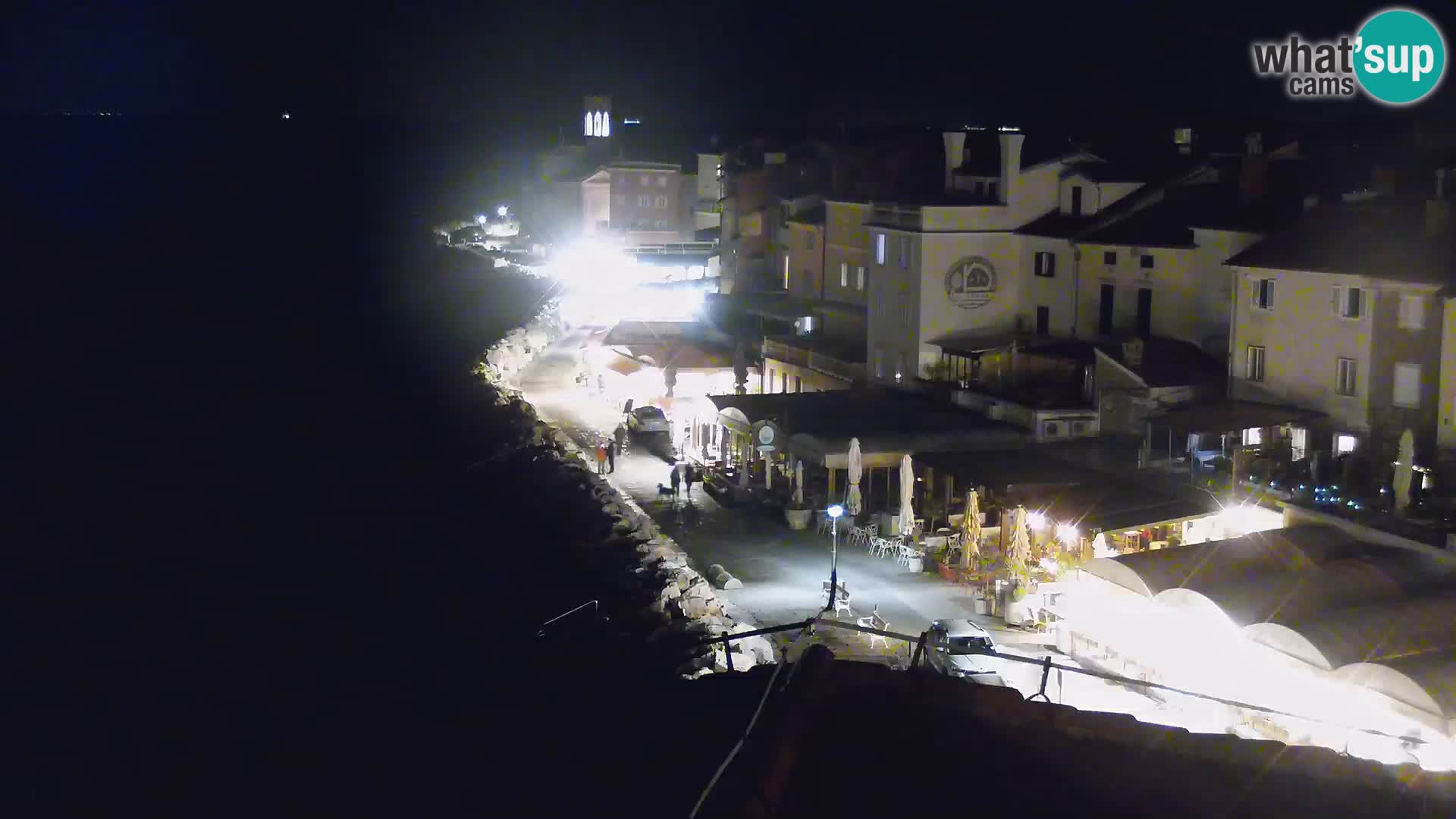 PIRAN Punta webcam | Seaside Promenade | Hotel Piran