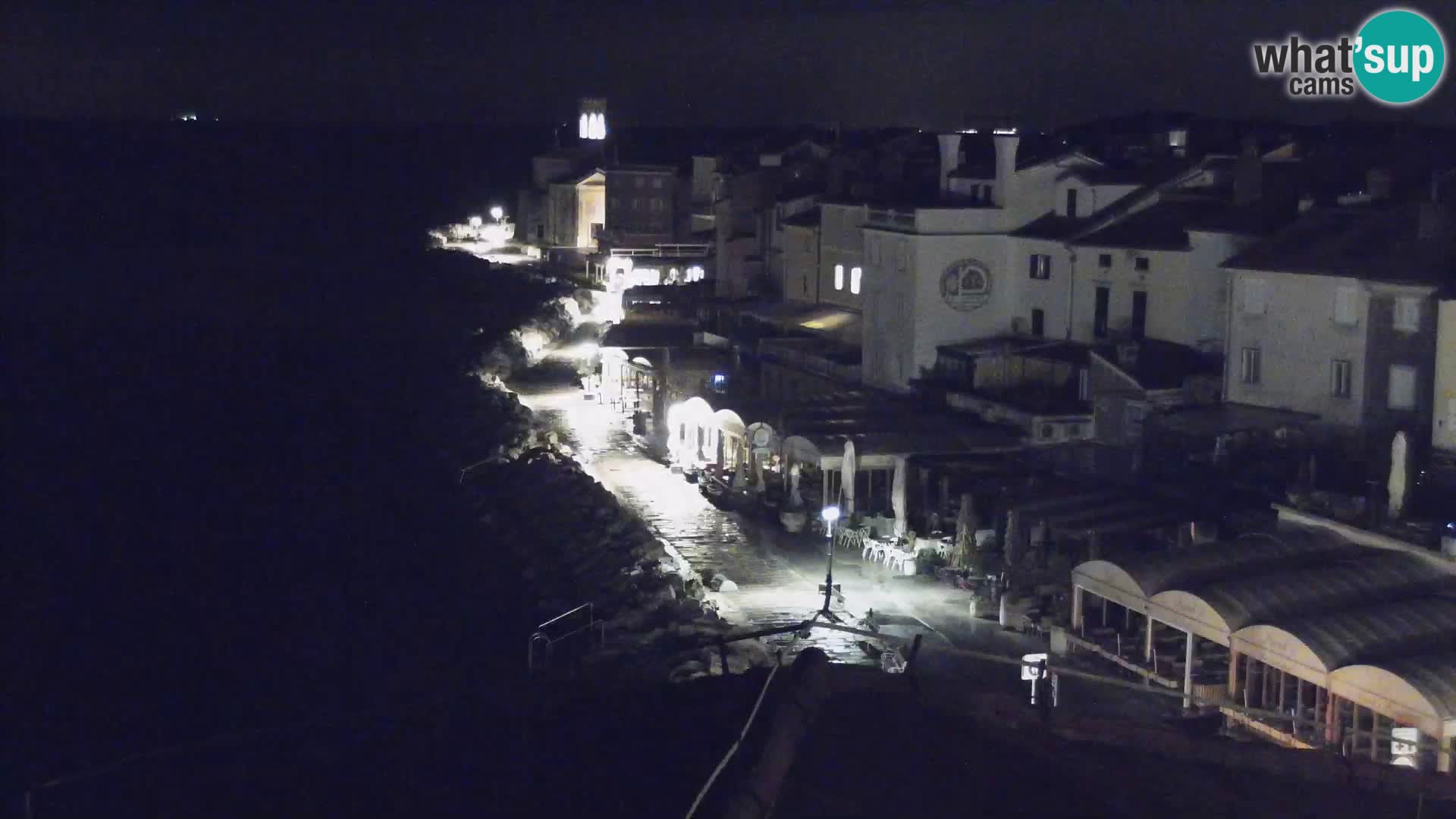 PIRAN Webcam | Strandpromenade Punta | Hotel Piran