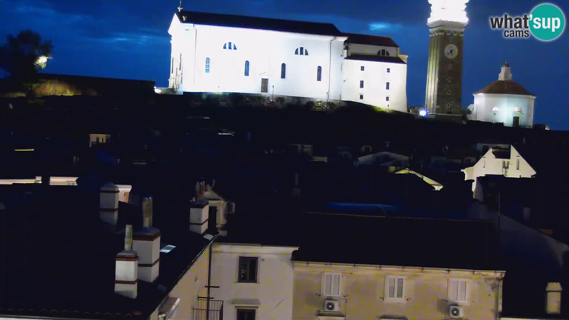 PIRAN Punta webcam | Seaside Promenade | Hotel Piran