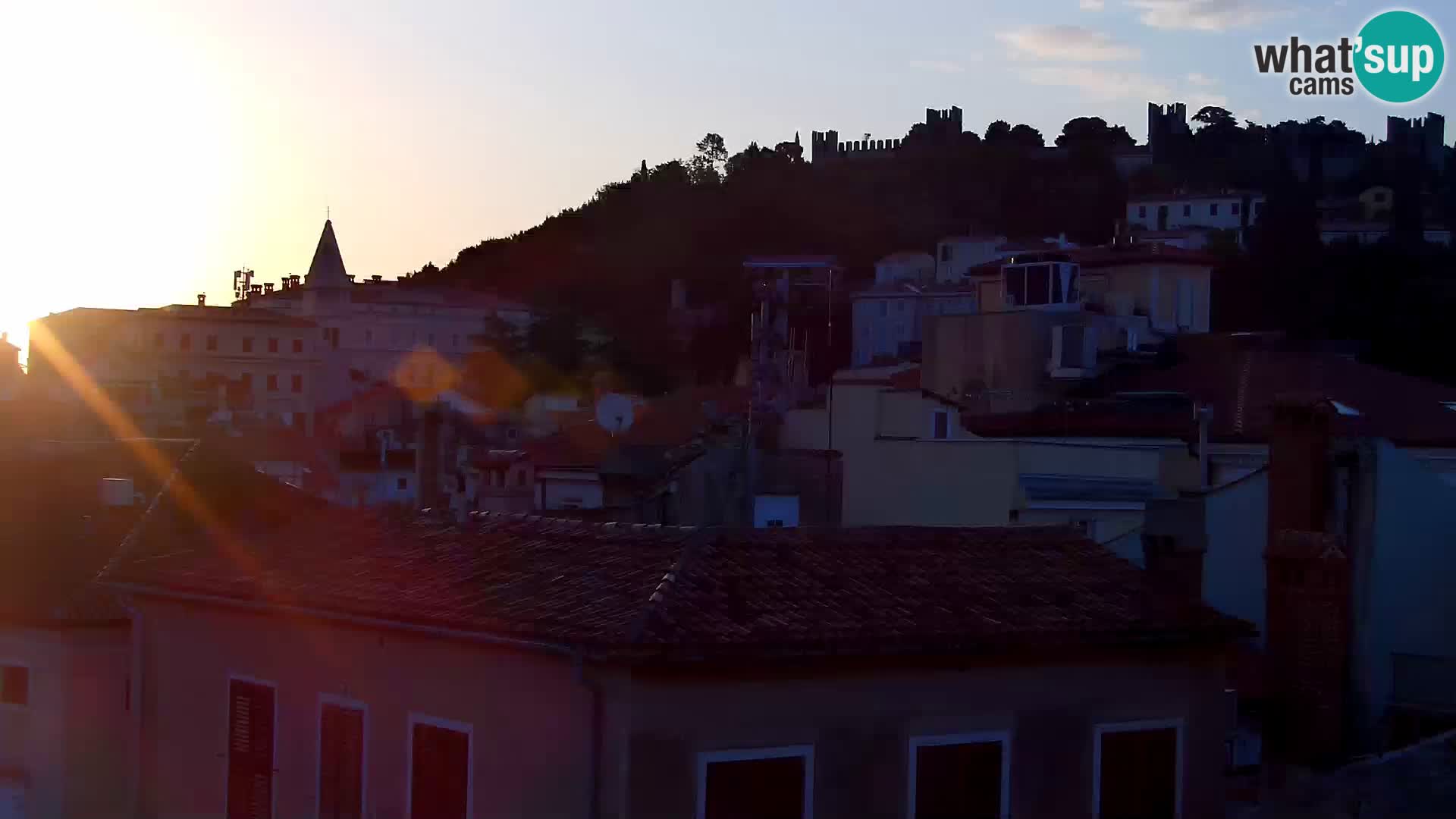 PIRAN Punta webcam | Seaside Promenade | Hotel Piran