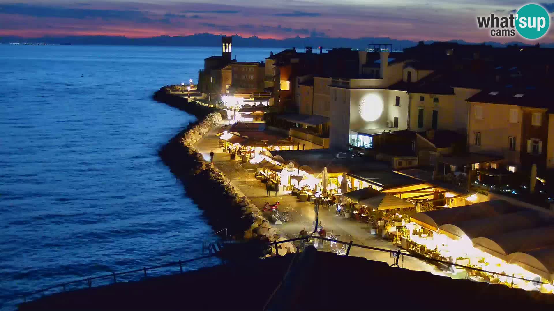 PIRAN Webcam | Strandpromenade Punta | Hotel Piran