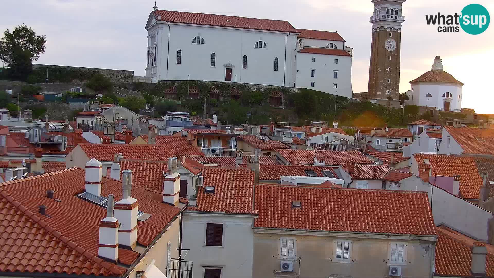 PIRAN Punta webcam | Seaside Promenade | Hotel Piran