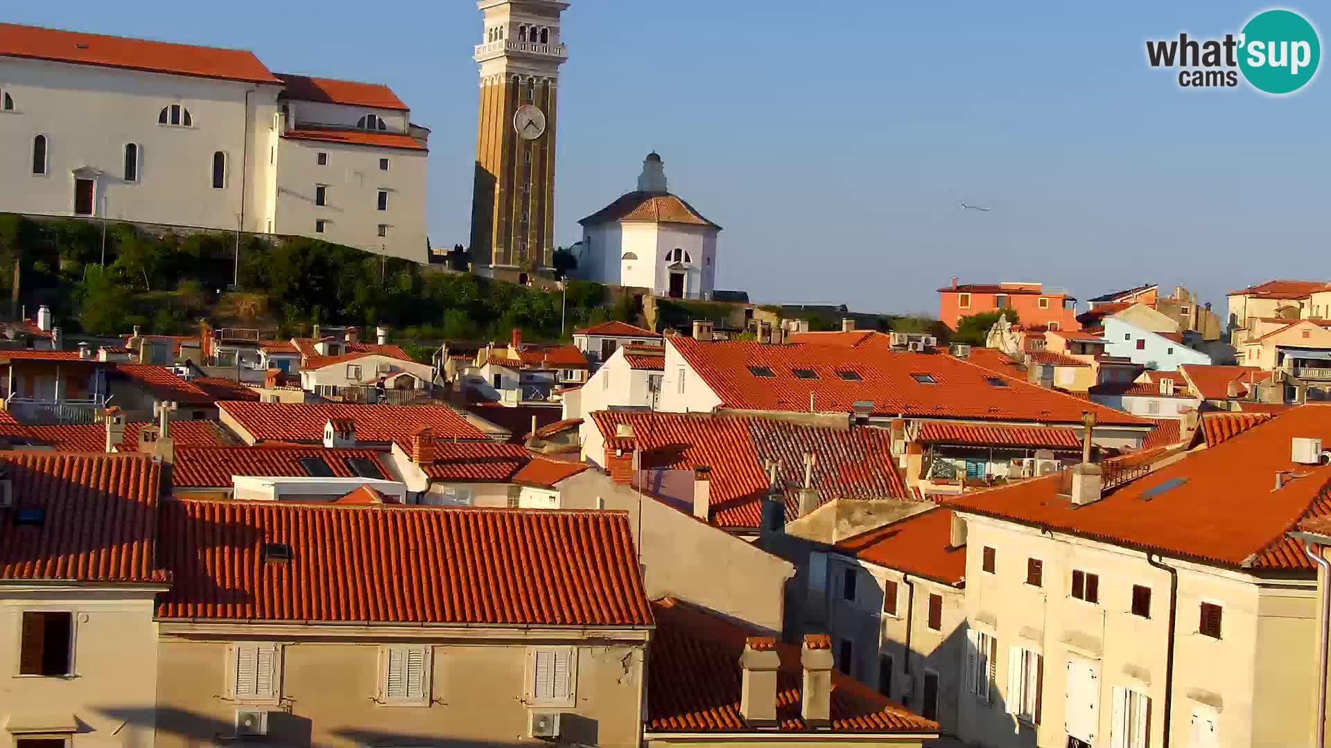 PIRAN Punta webcam | Seaside Promenade | Hotel Piran