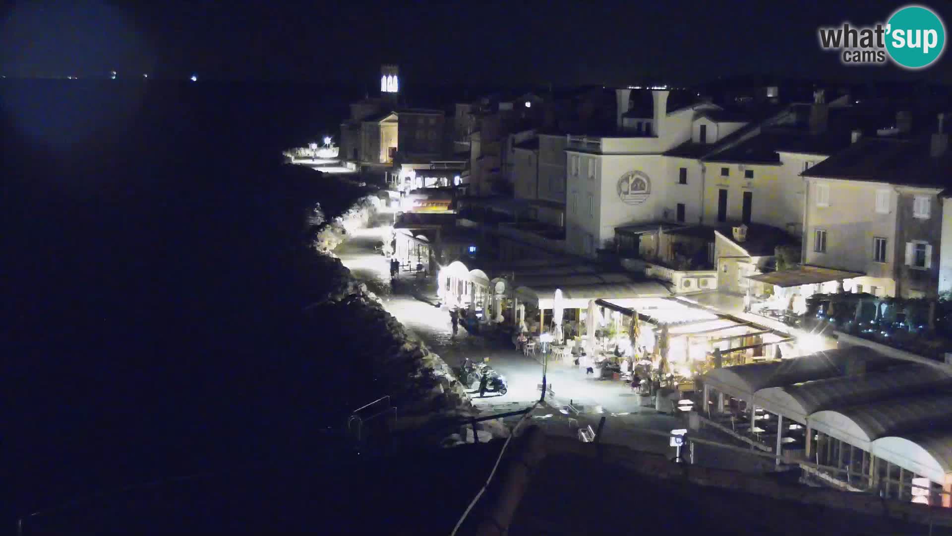PIRAN Punta webcam | Seaside Promenade | Hotel Piran