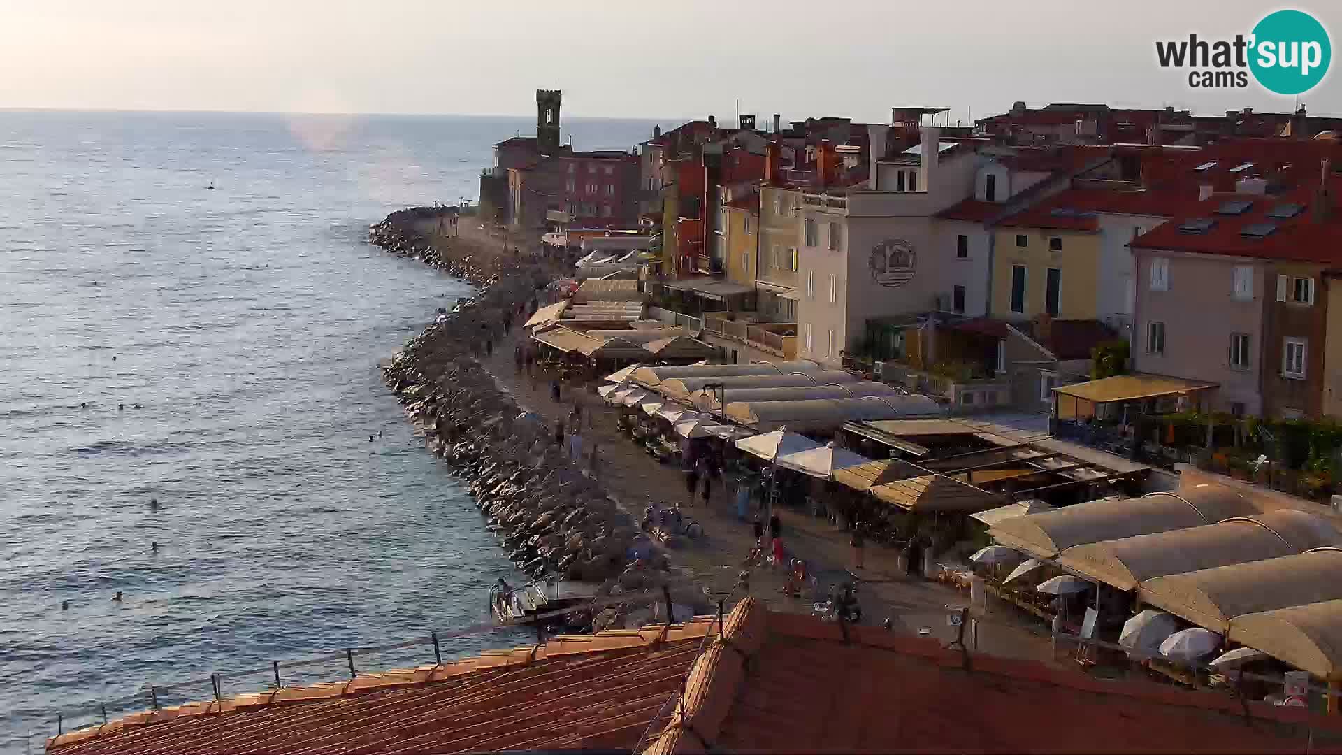 PIRAN Webcam | Strandpromenade Punta | Hotel Piran