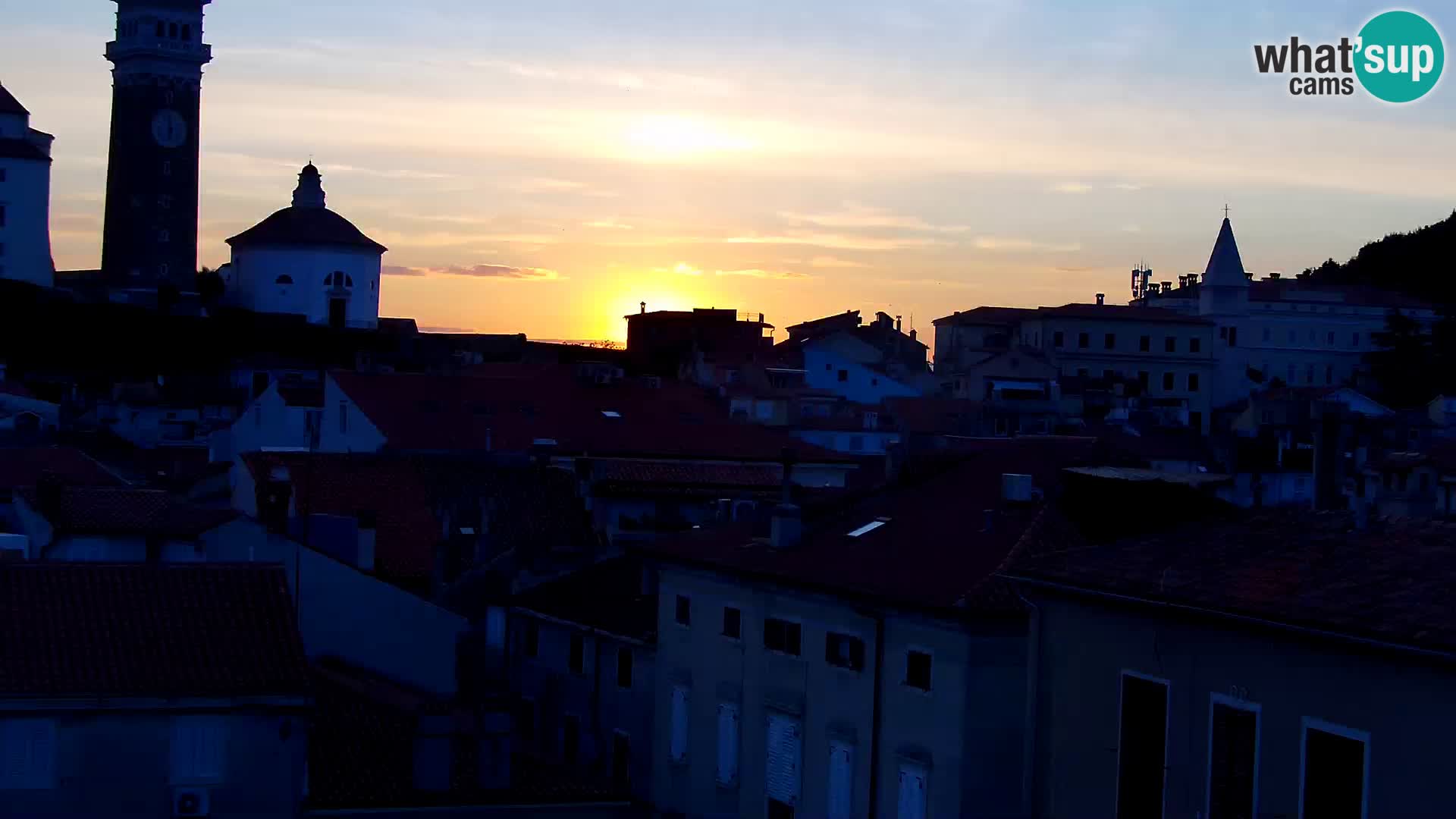 PIRAN Punta webcam | Seaside Promenade | Hotel Piran