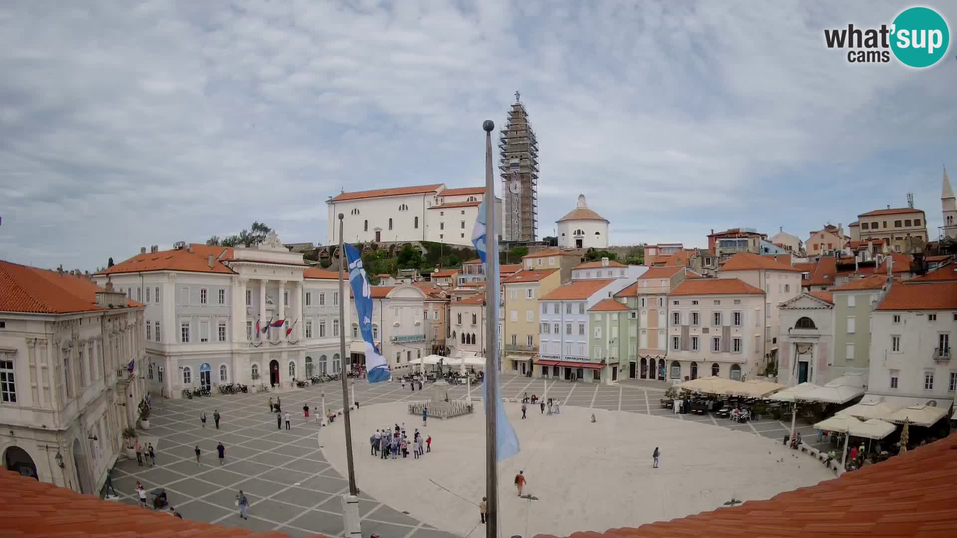 Webcam Live Pirano ( Piran )- Piazza Tartini