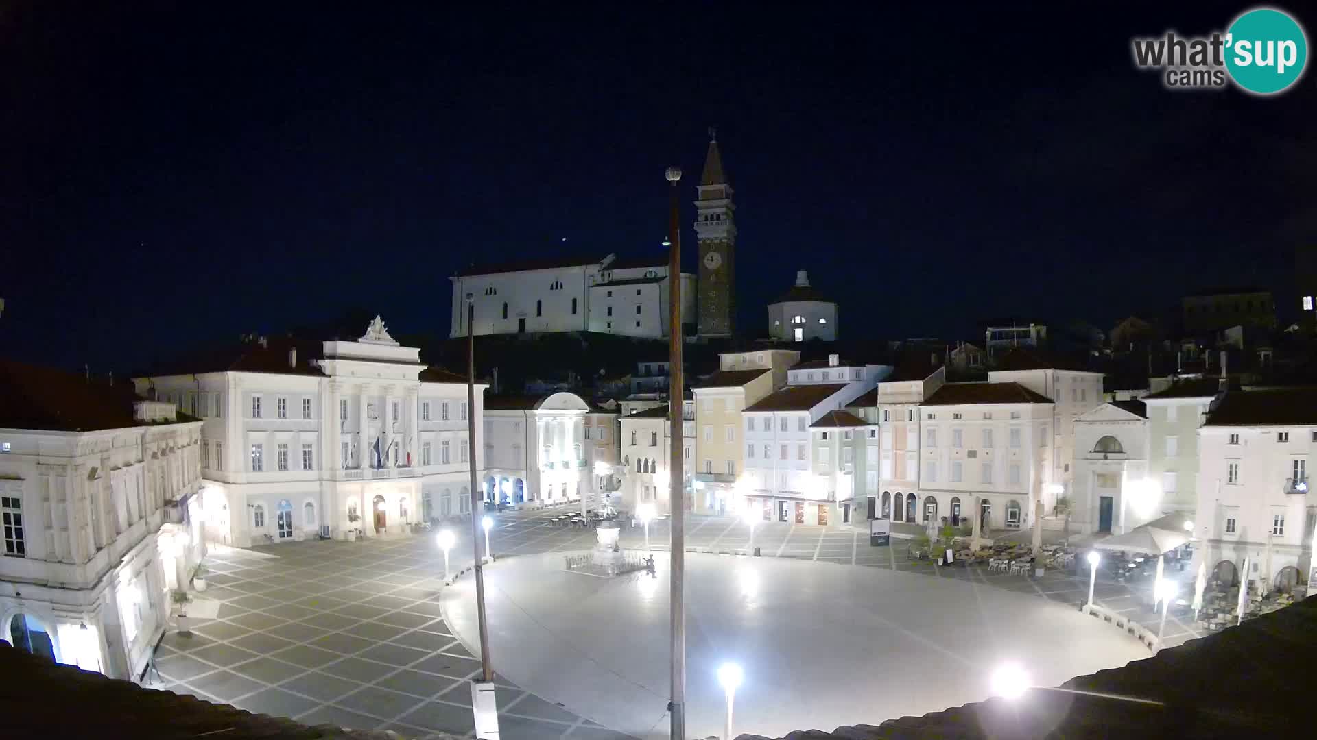 Webcam Live Pirano ( Piran )- Piazza Tartini