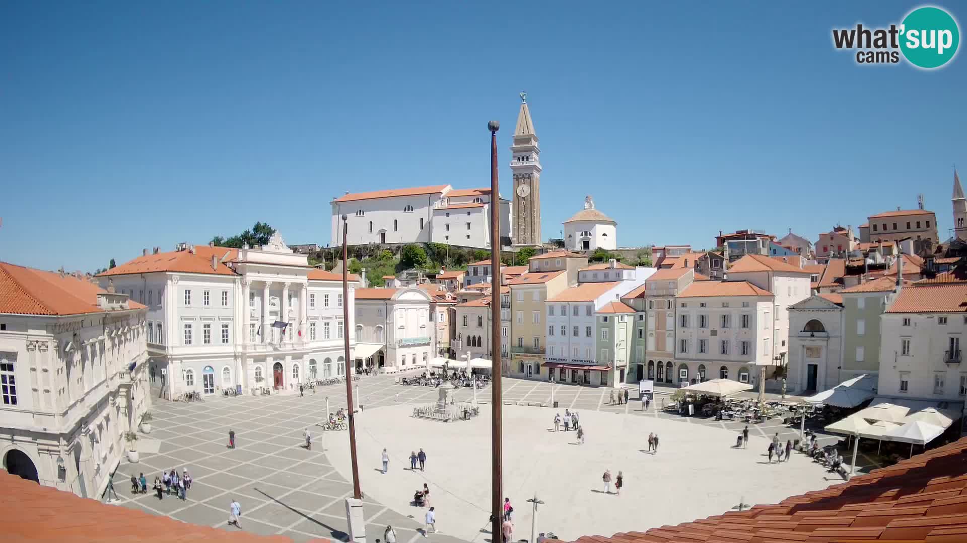 Webcam Live Pirano ( Piran )- Piazza Tartini