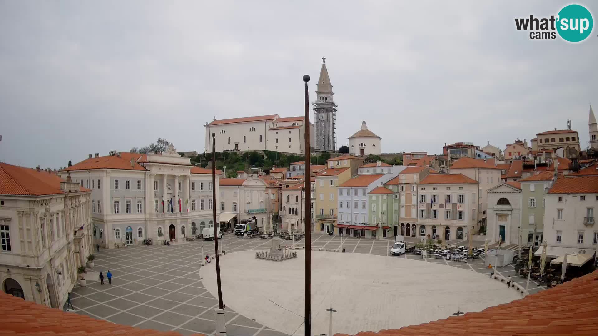 Webcam live Piran – Tartini Platz von “Mestna Kavarna”