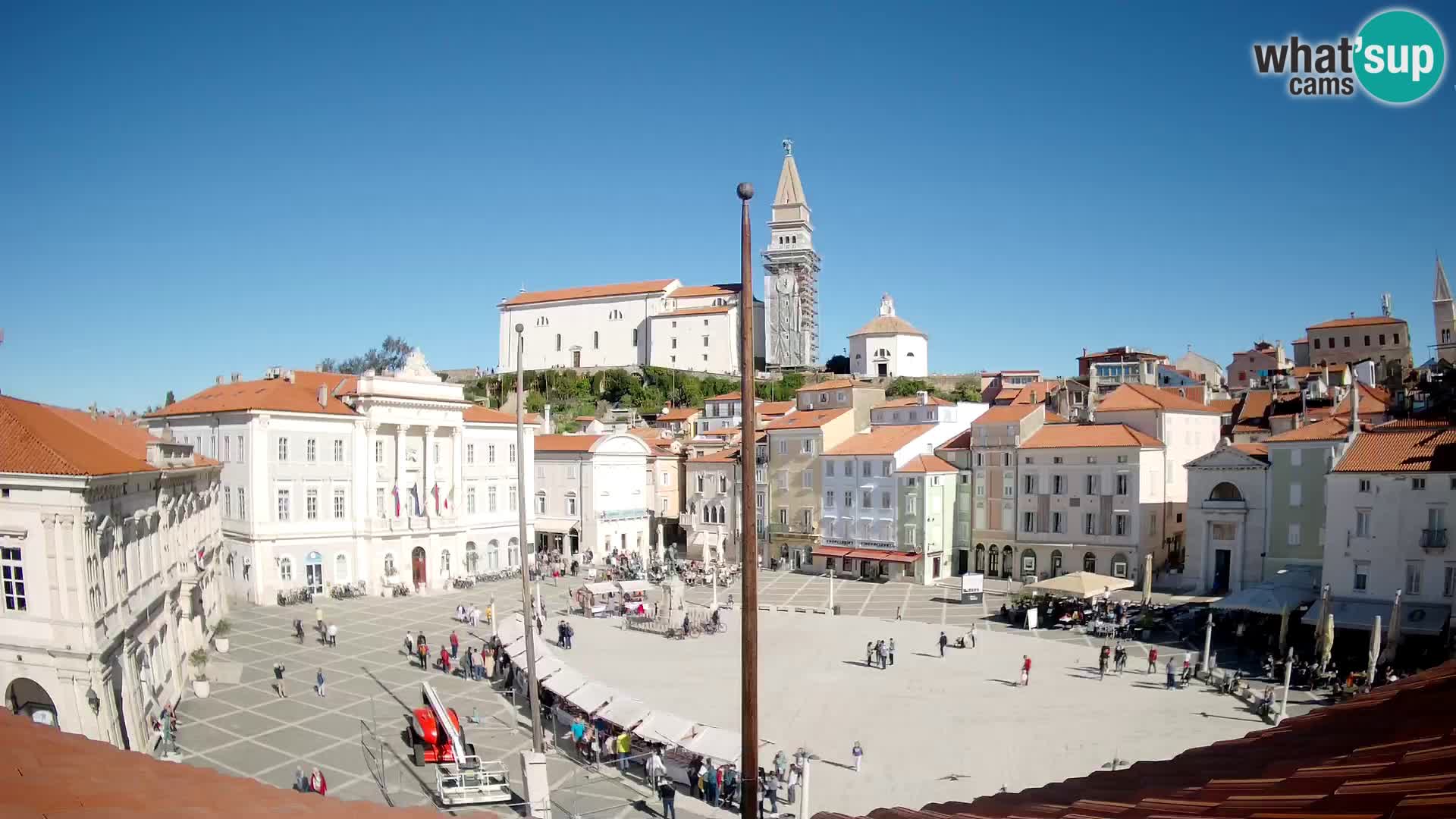 Webcam Live Pirano ( Piran )- Piazza Tartini