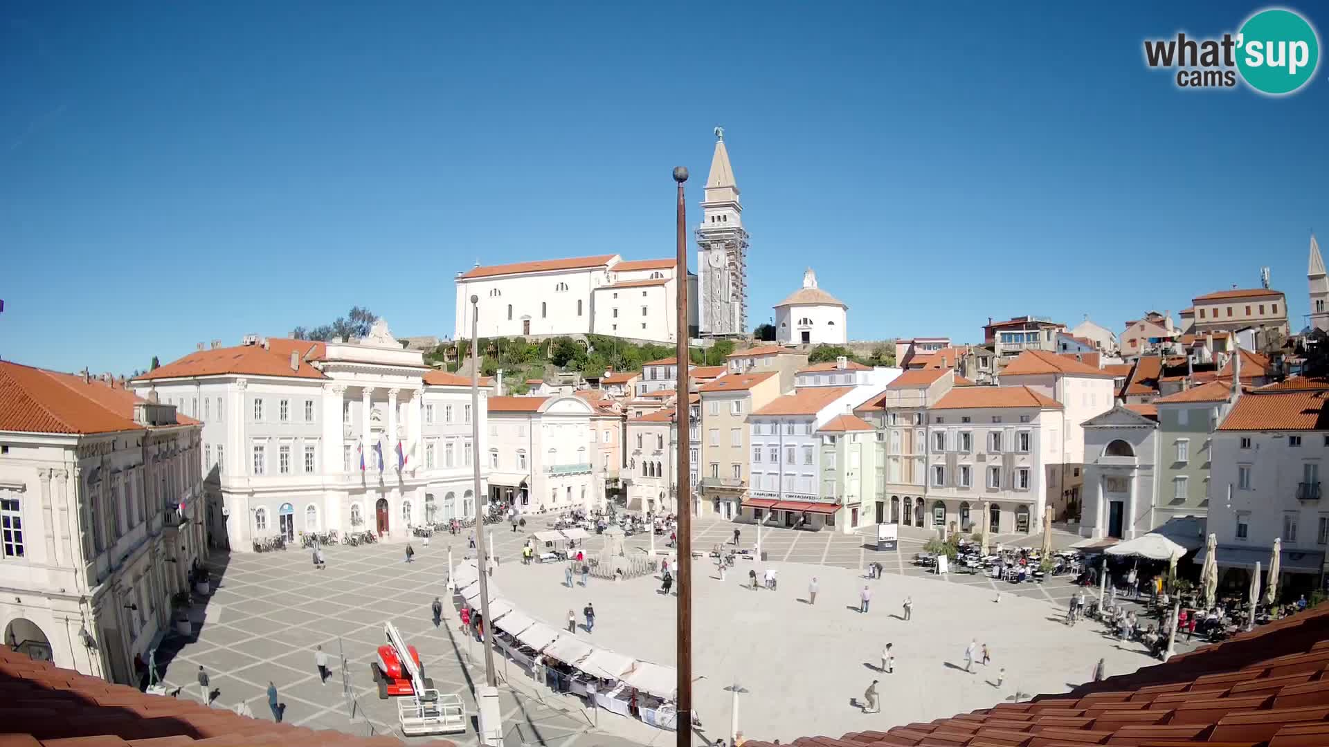 Webcam Live Pirano ( Piran )- Piazza Tartini