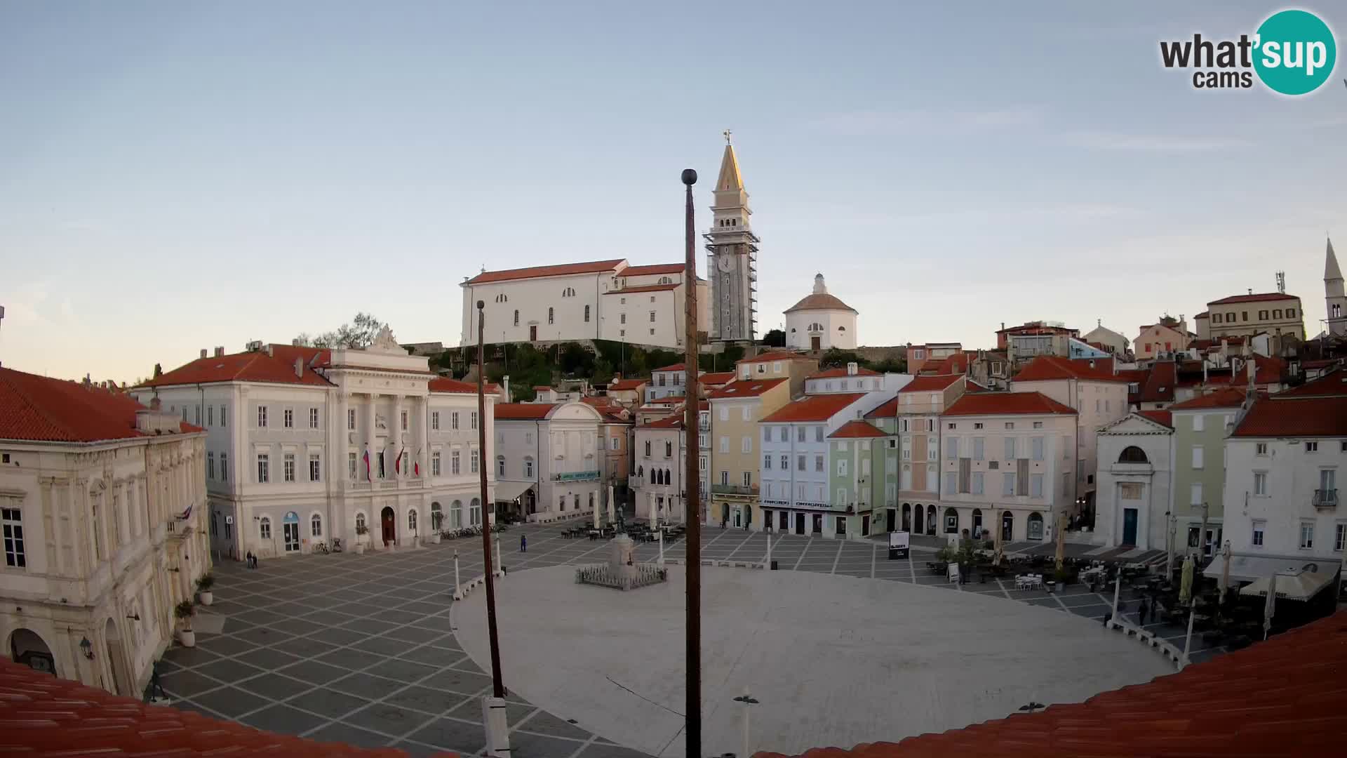 Webcam live Piran – Tartini Platz von “Mestna Kavarna”