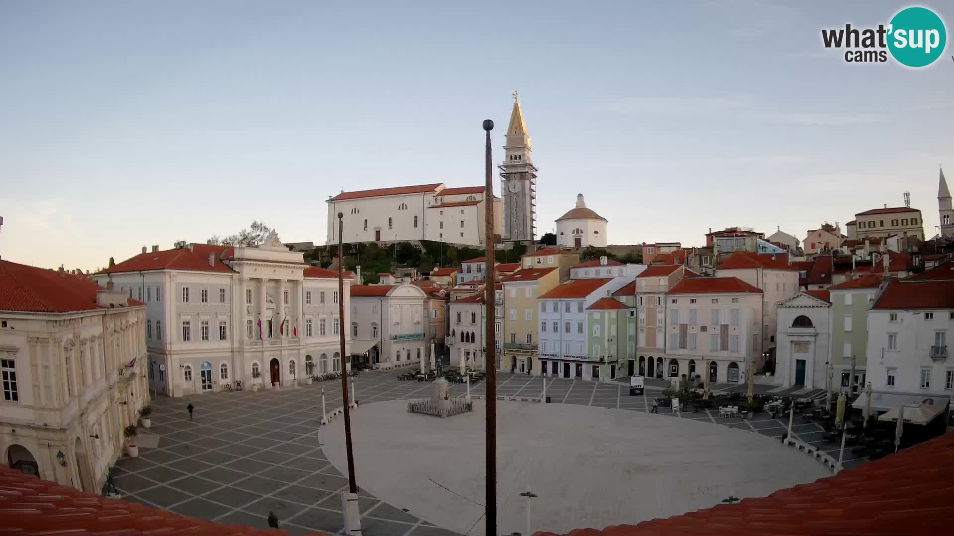 Webcam live Piran – Tartini Platz von “Mestna Kavarna”