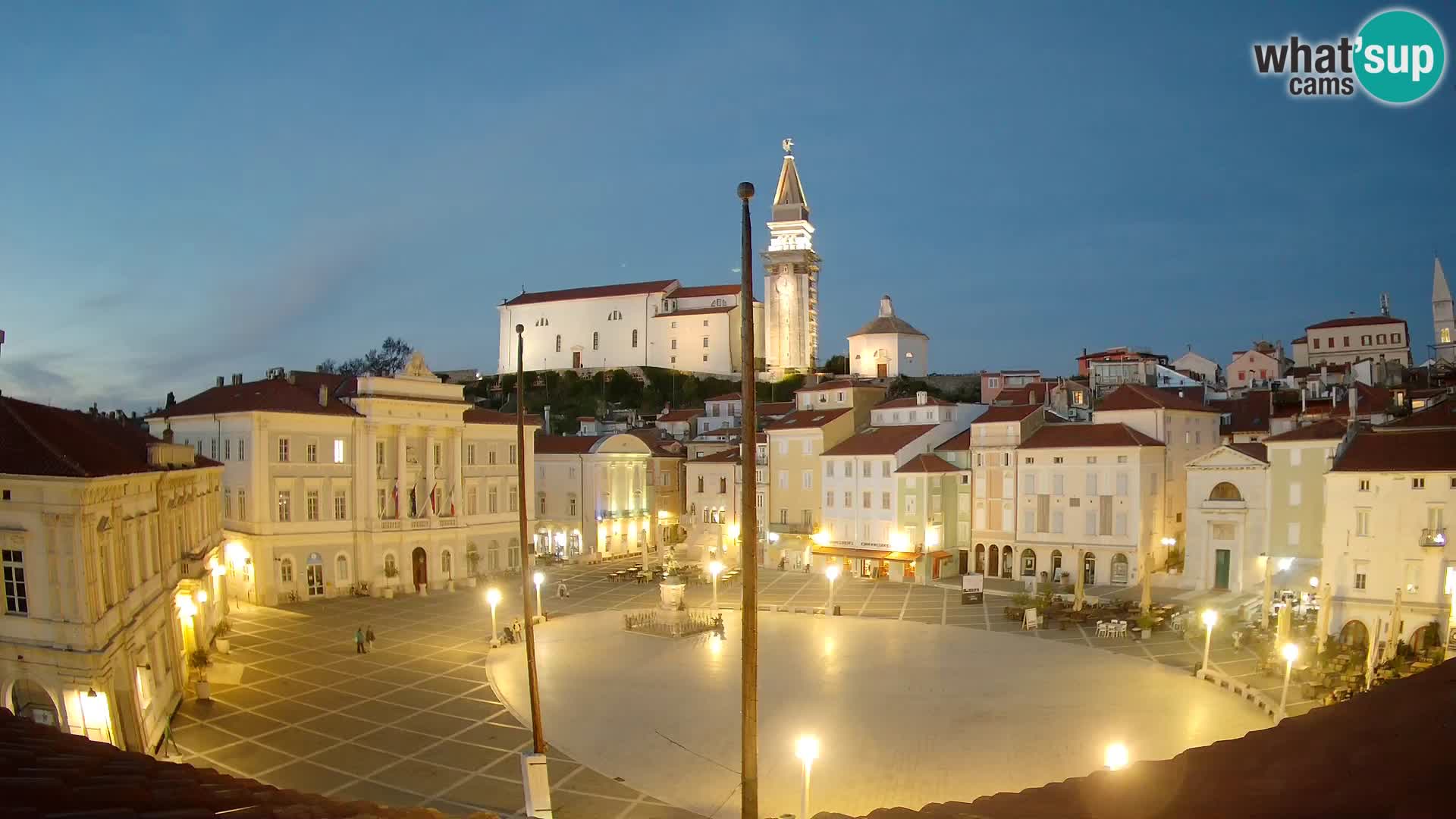 Webcam live Piran – Tartini Platz von “Mestna Kavarna”