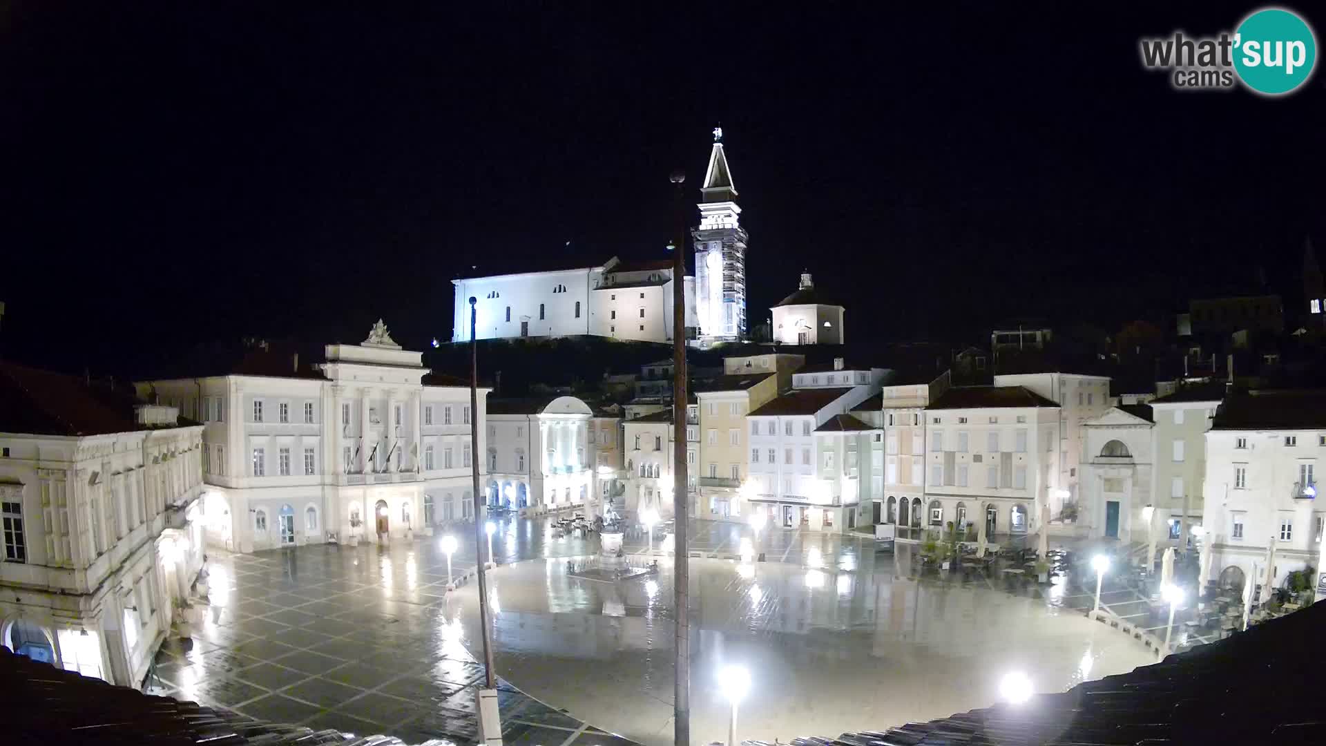 Webcam live Piran – Tartini Platz von “Mestna Kavarna”