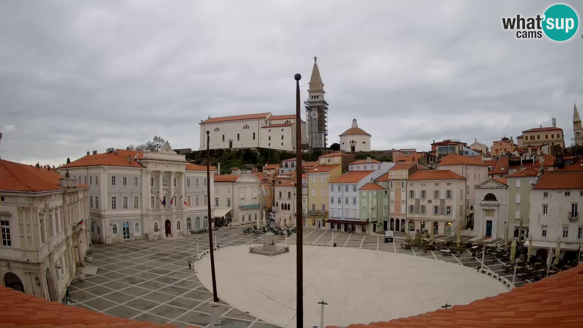 Webcam live Piran – Tartini Platz von “Mestna Kavarna”