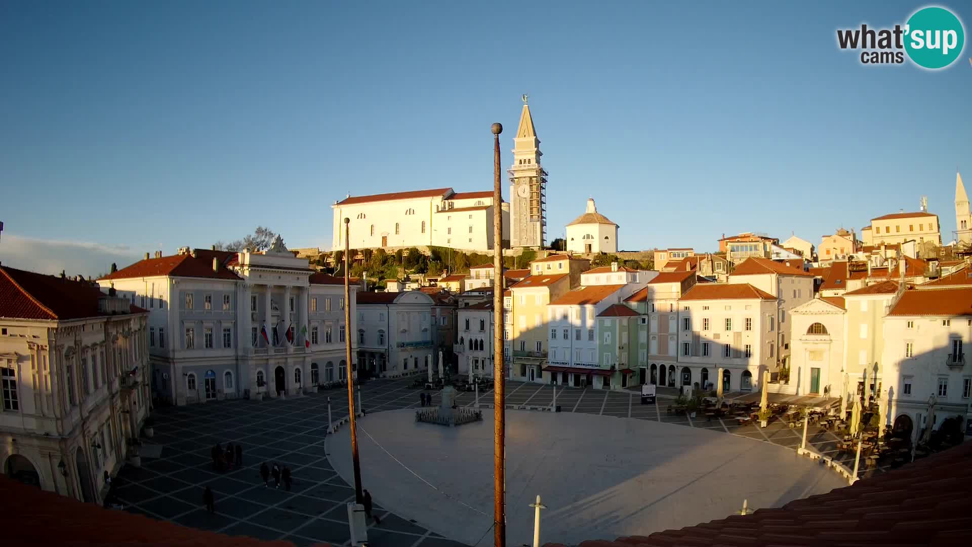 Webcam live Piran – Tartini Platz von “Mestna Kavarna”