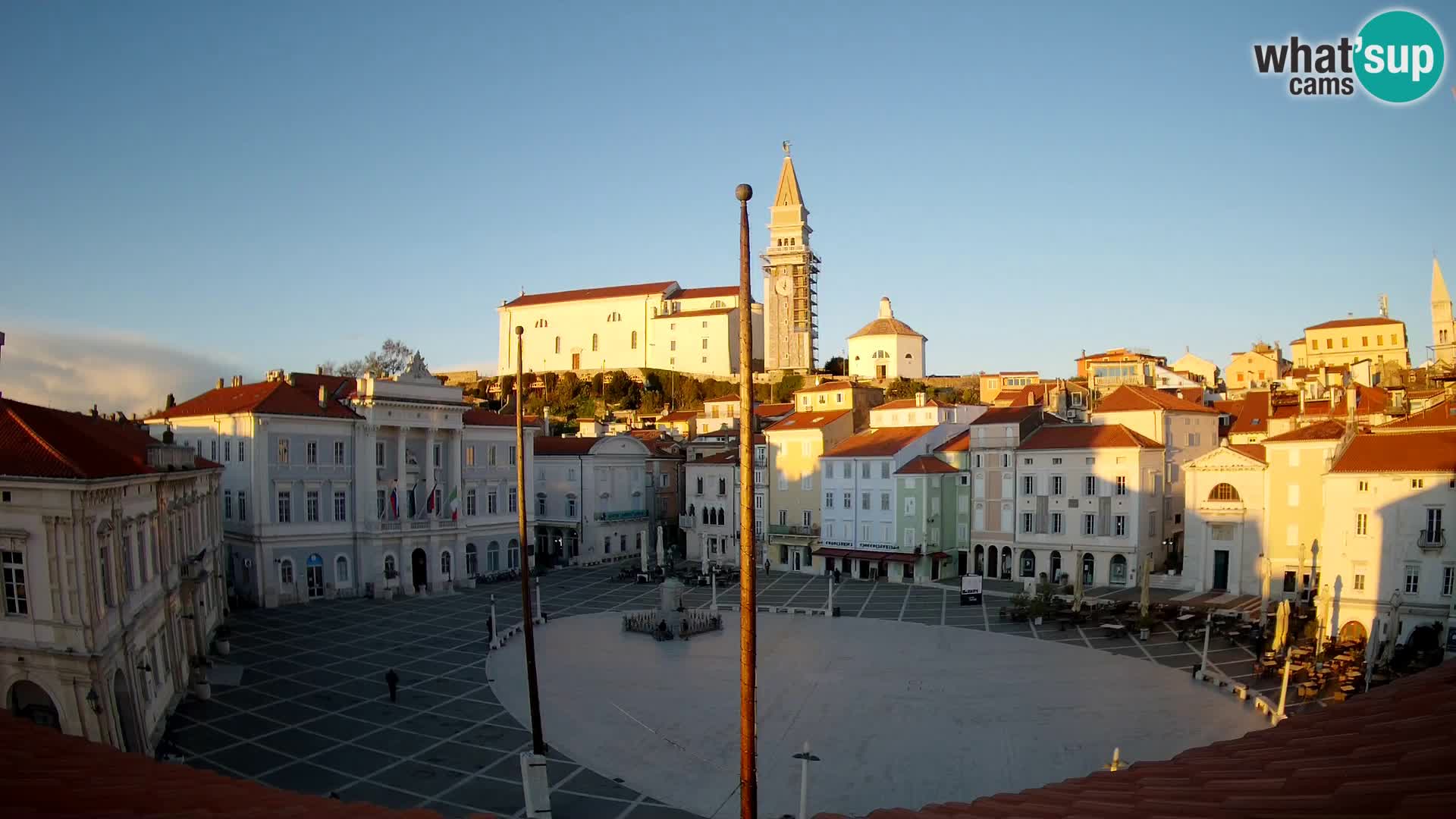 Webcam live Piran – Tartini Platz von “Mestna Kavarna”