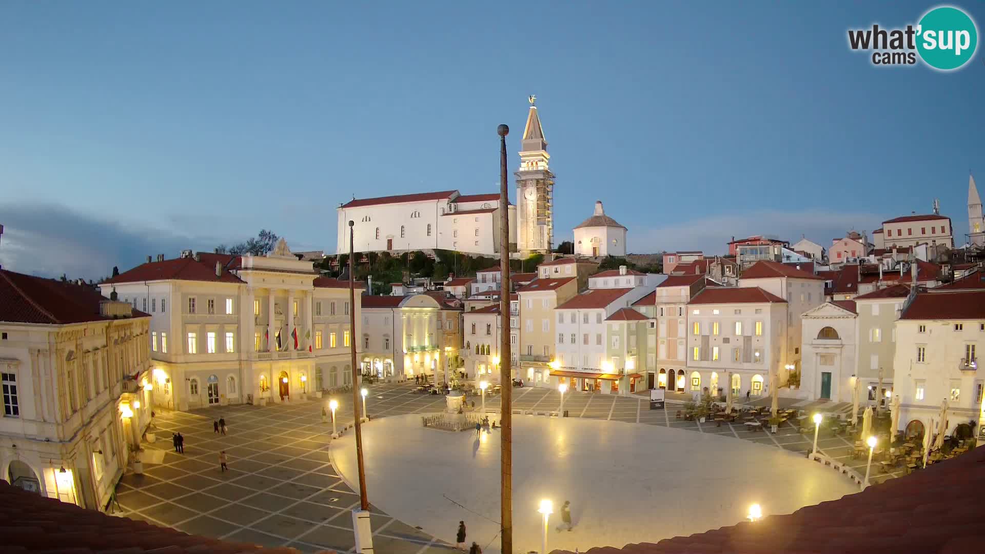 Webcam live Piran – Tartini Platz von “Mestna Kavarna”