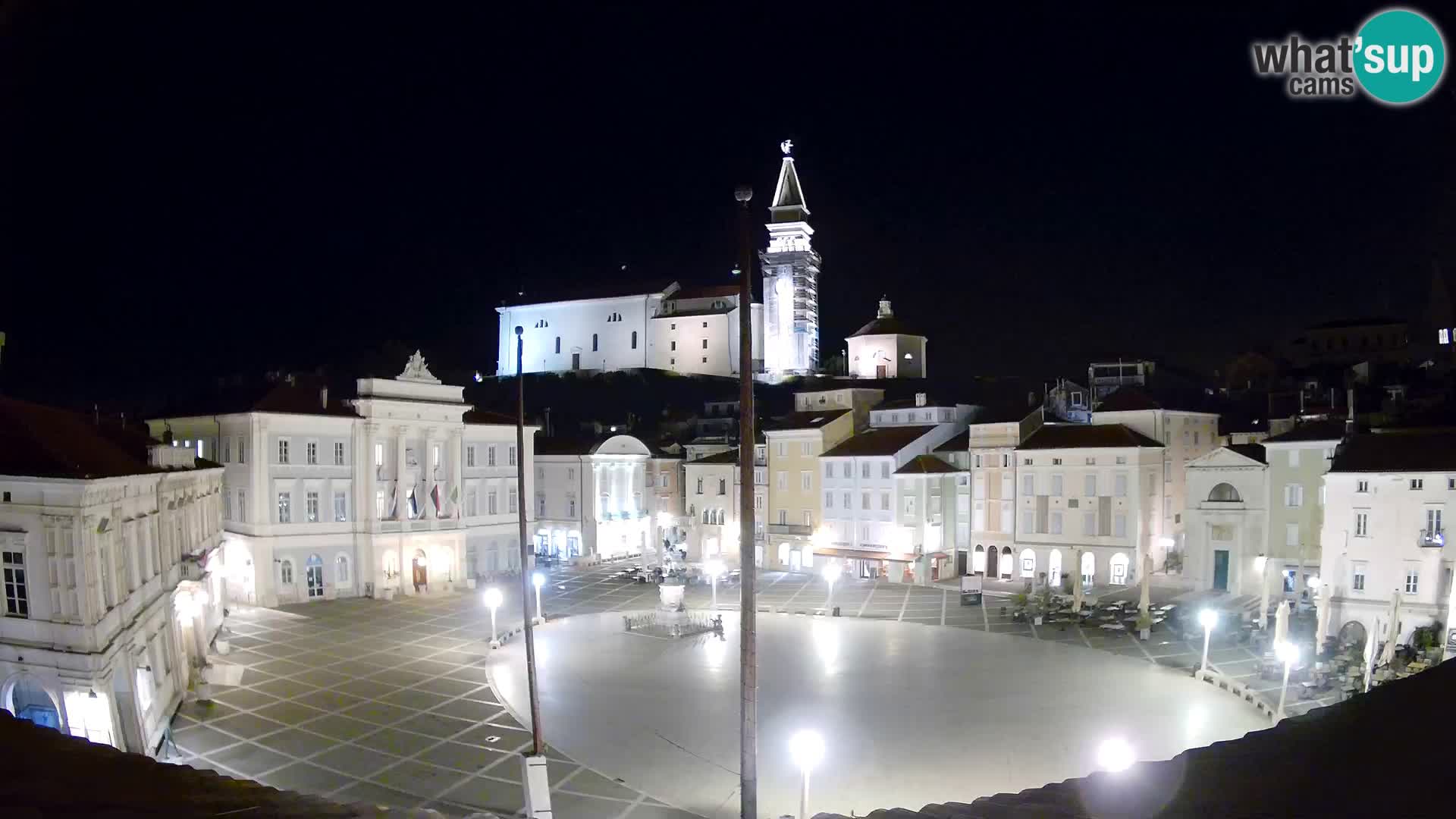 Webcam live Piran – Tartini Platz von “Mestna Kavarna”