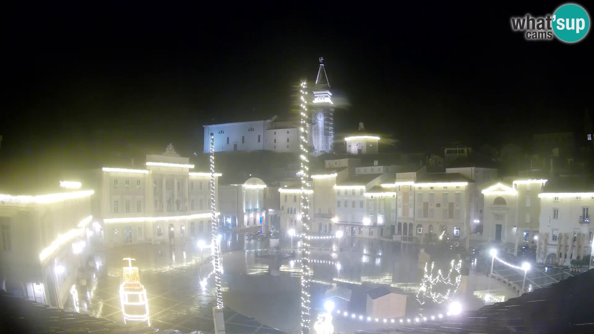 Webcam live Piran – Tartini Platz von “Mestna Kavarna”