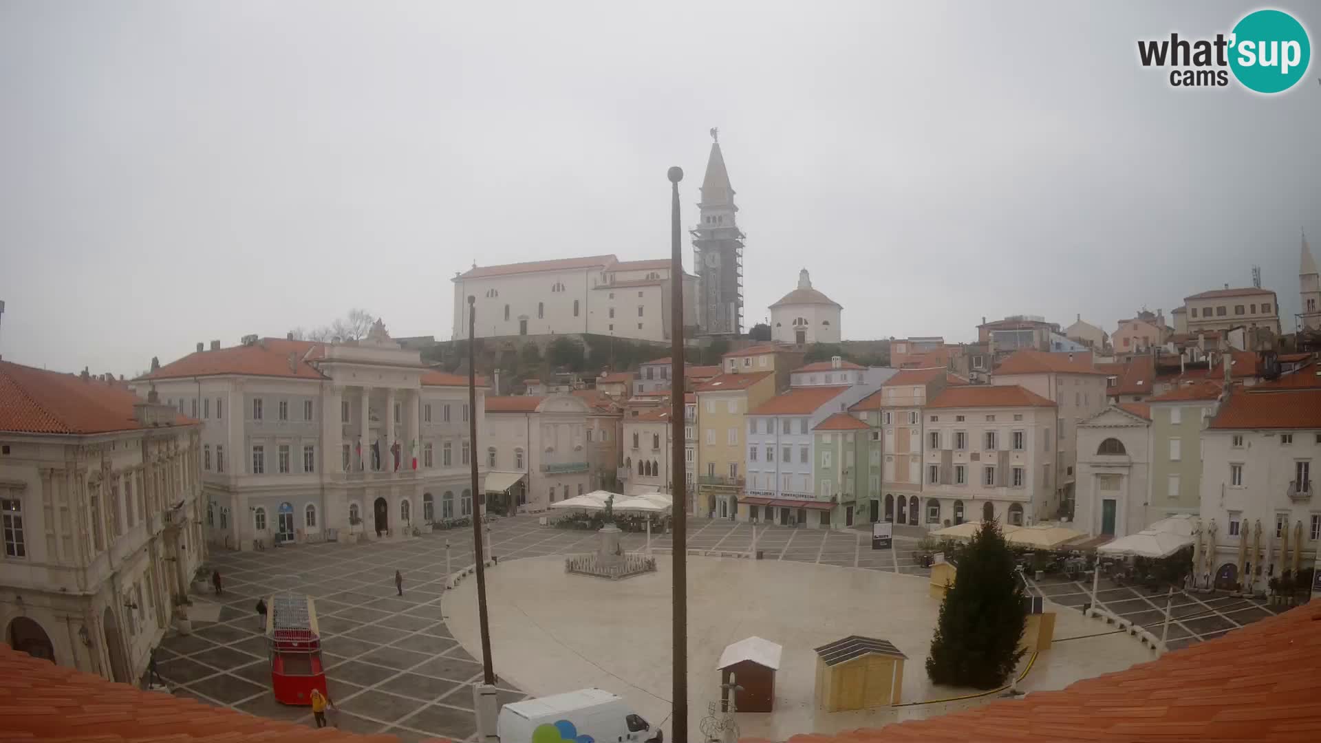 Webcam live Piran – Tartini Platz von “Mestna Kavarna”